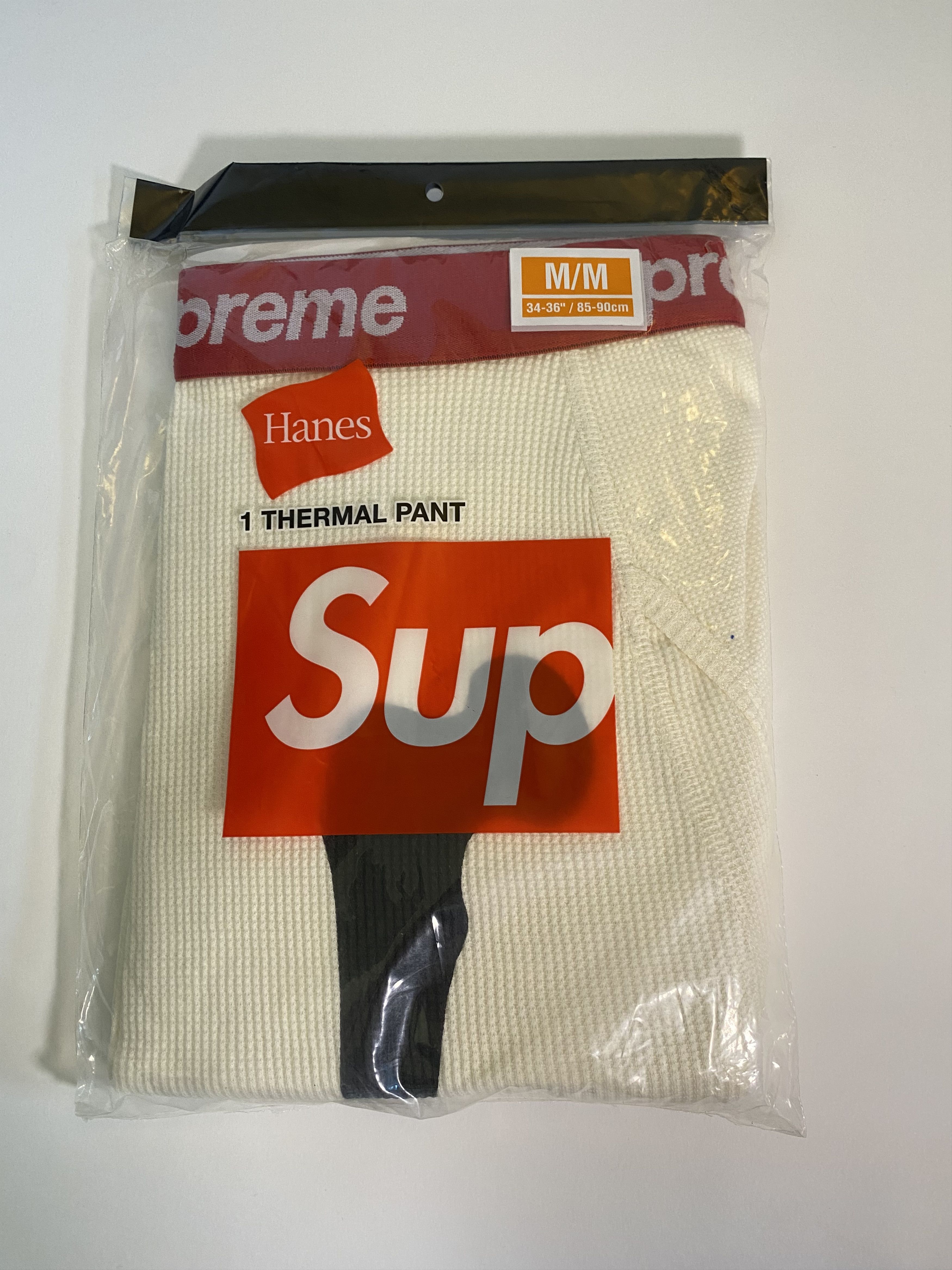 Hanes × Supreme Hanes Bones Thermal Pant (White) Size US 34 / EU 50 - 1 Thumbnail