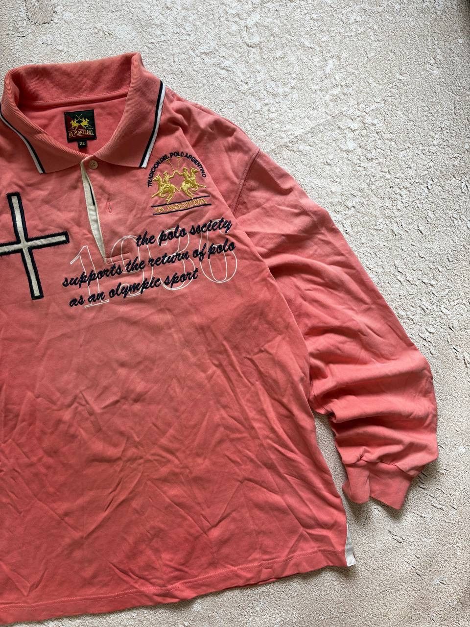 Japanese Brand × Vintage Polo Ralph Lauren style distressed rugby sweatshirt Size US XL / EU 56 / 4 - 2 Thumbnail