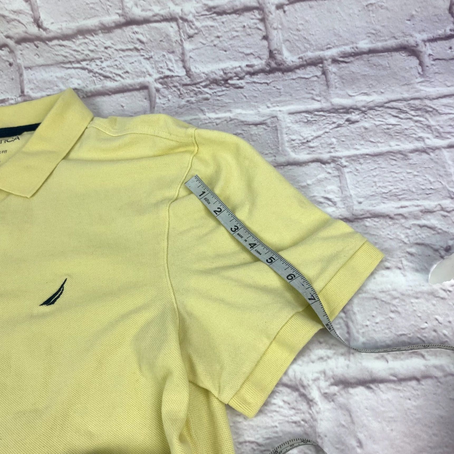 Nautica Nautica Polo Shirt XL Mens Logo Classic Short Sleeve Yellow 100% Cotton Size US XL / EU 56 / 4 - 5 Thumbnail