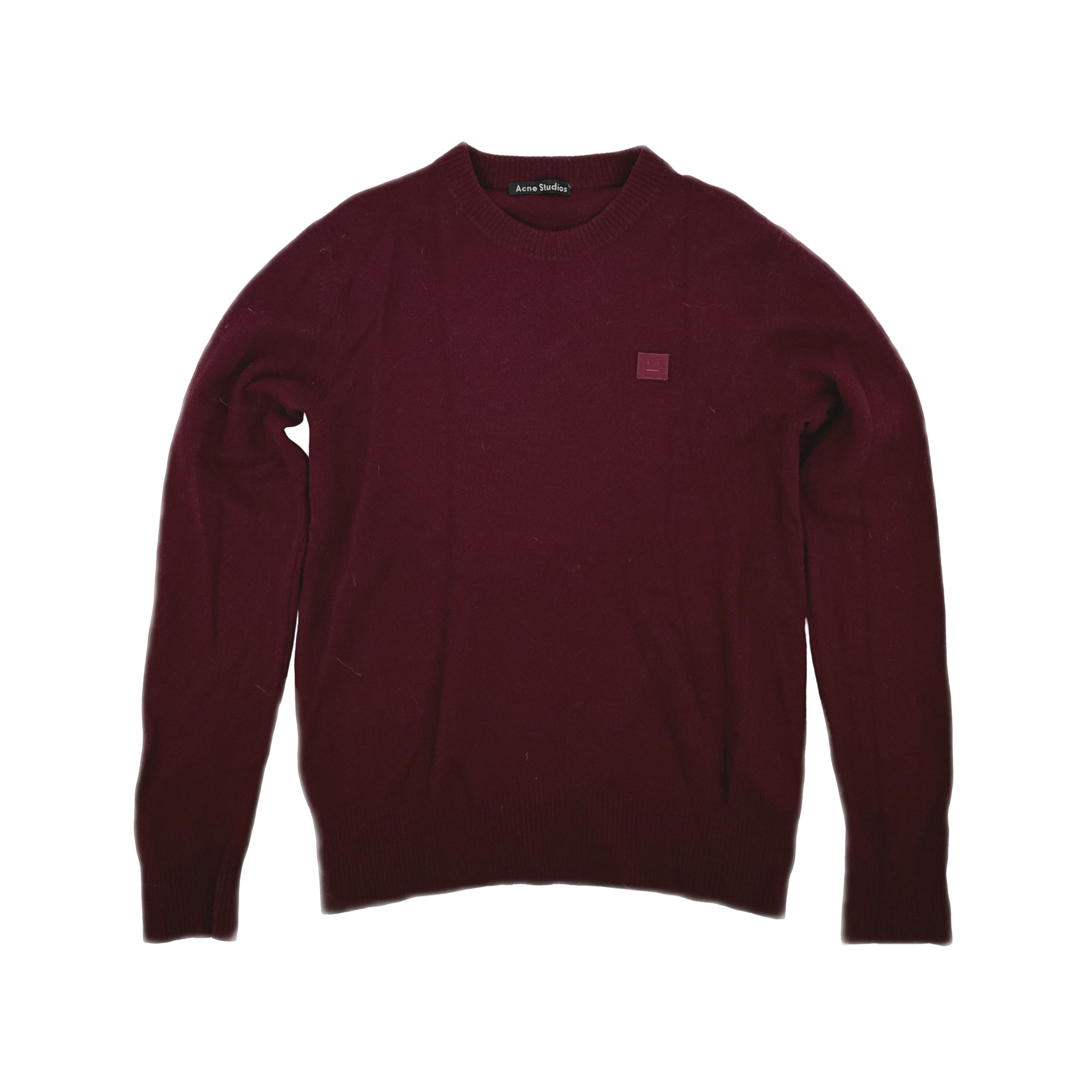Acne Studios Acne Studios Red Nalon Face Wool Sweater S Size US S / EU 44-46 / 1 - 1 Thumbnail
