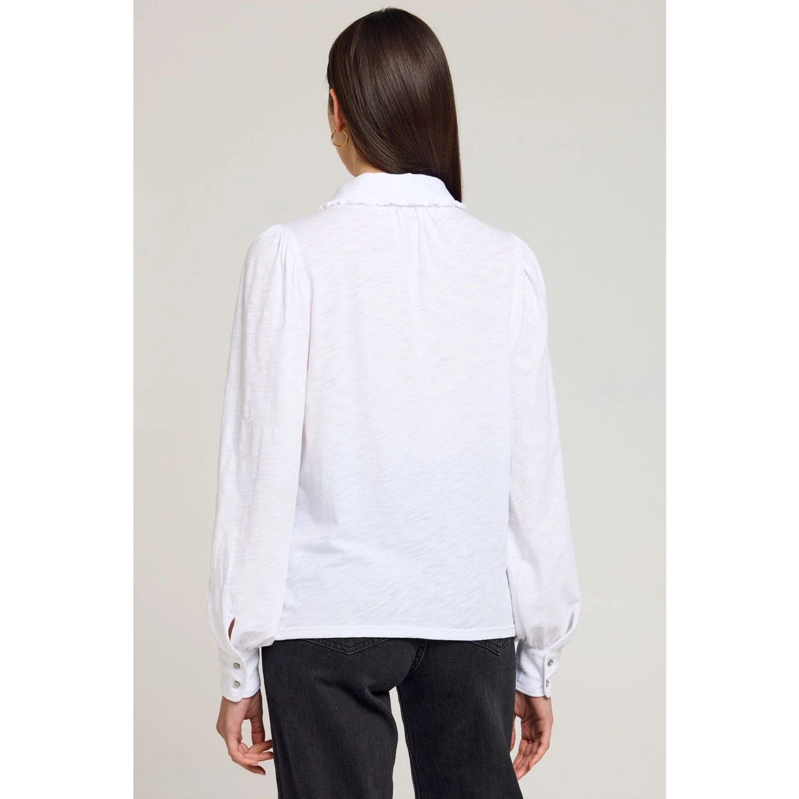 Other $185 New Goldie Pima Josephine Tuxedo Shirt- Small - White Size S / US 4 / IT 40 - 3 Thumbnail