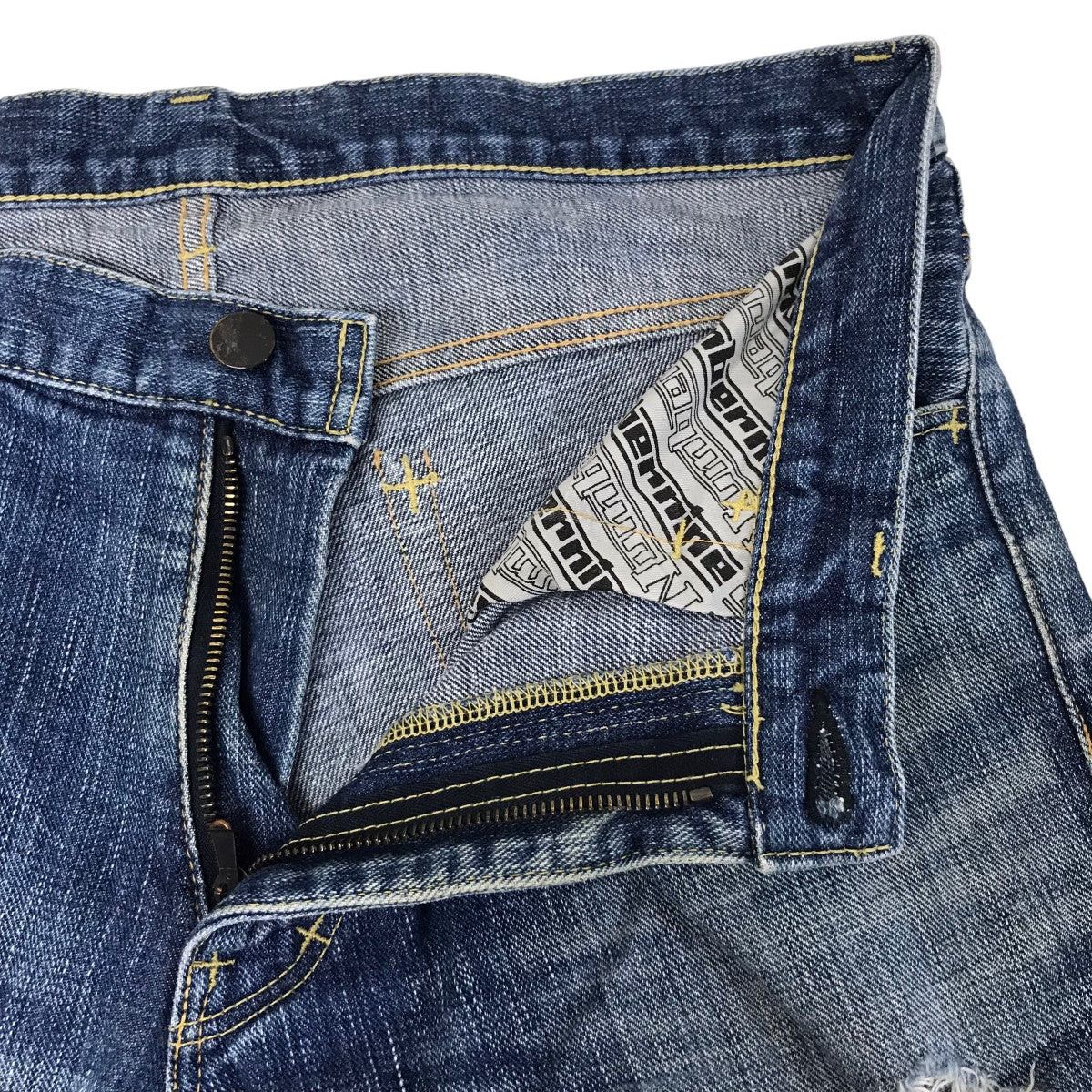 Number (N)ine Number (N)ine 04AW Damage processing denim pants Size US 32 / EU 48 - 5 Thumbnail