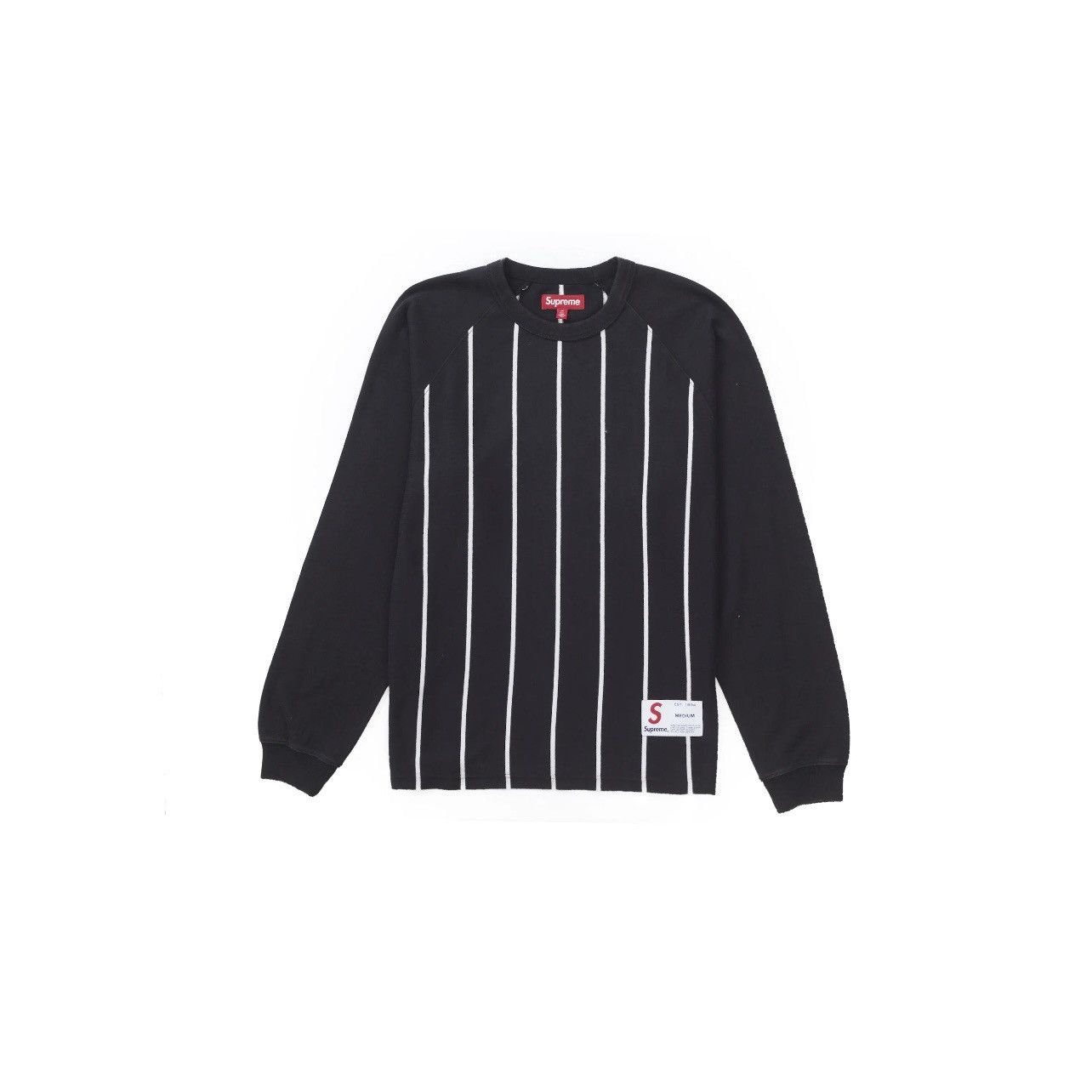 Supreme In-Hand Supreme Striped Raglan L/S Top Black Size: XXL Size US XXL / EU 58 / 5 - 2 Thumbnail