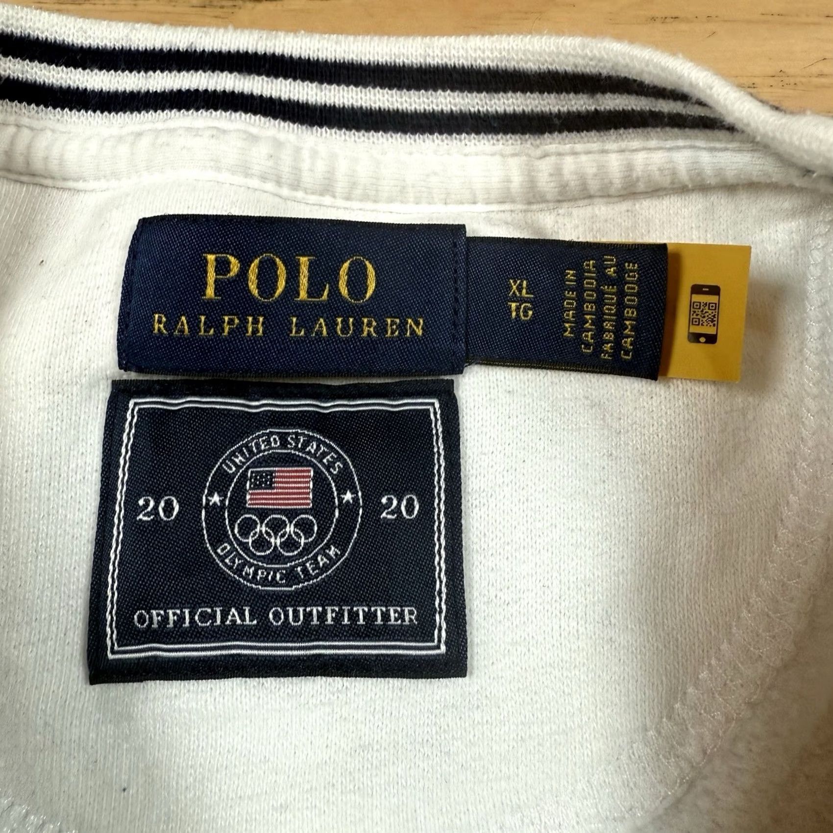 Ralph Lauren VINTAGE Polo Ralph Lauren Sweatshirt Womens XL 2020 Olympic Team White Script Pullover Activewear Ladies XL White Olympics 2020 Women Mens? Size XL / US 12-14 / IT 48-50 - 4 Thumbnail
