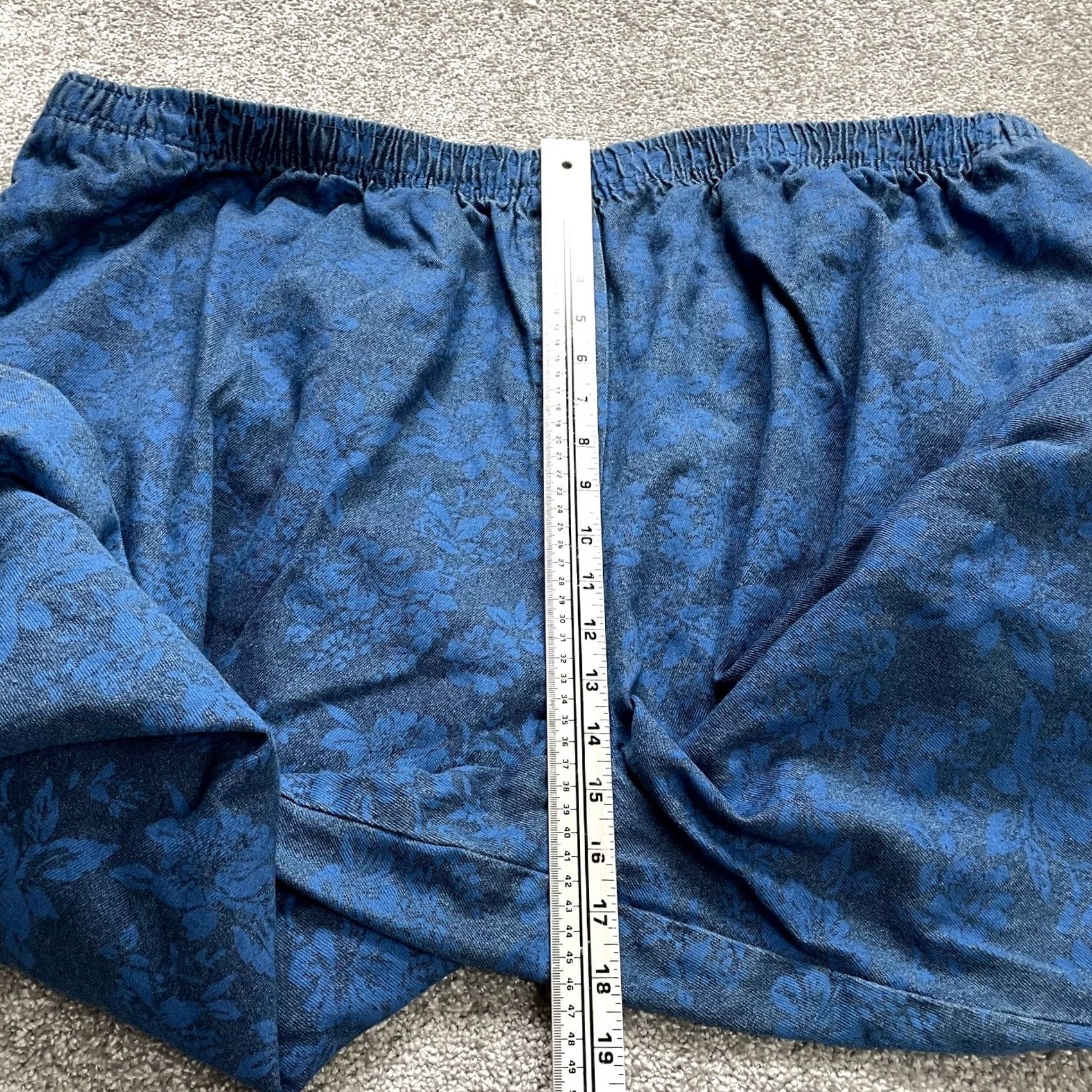 Vintage VINTAGE? (No) Woman Within Jeans Pants Womens Plus 36WP Blue Classic Fit Capri Floral 46x21 Size 32" / US 10 / IT 46 - 5 Thumbnail