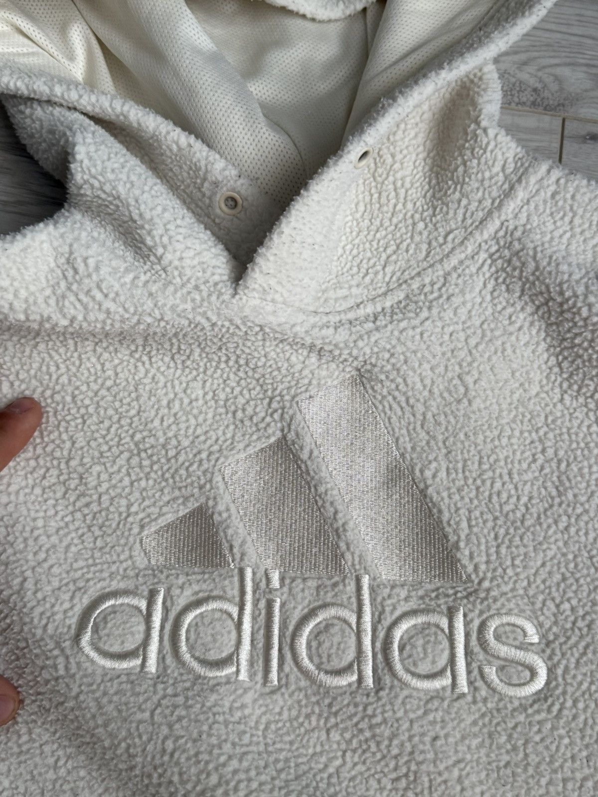 Adidas Vintage Manchester United Adidas sherpa fleece hoodie Size US L / EU 52-54 / 3 - 4 Thumbnail