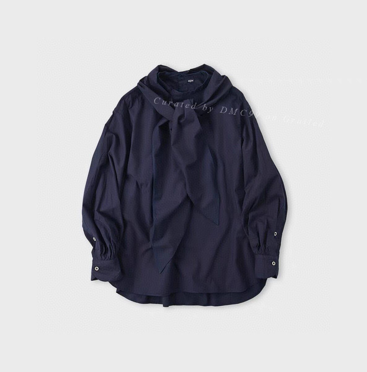 45rpm 45R Indigo Bow Shirt Size M / US 6-8 / IT 42-44 - 1 Thumbnail