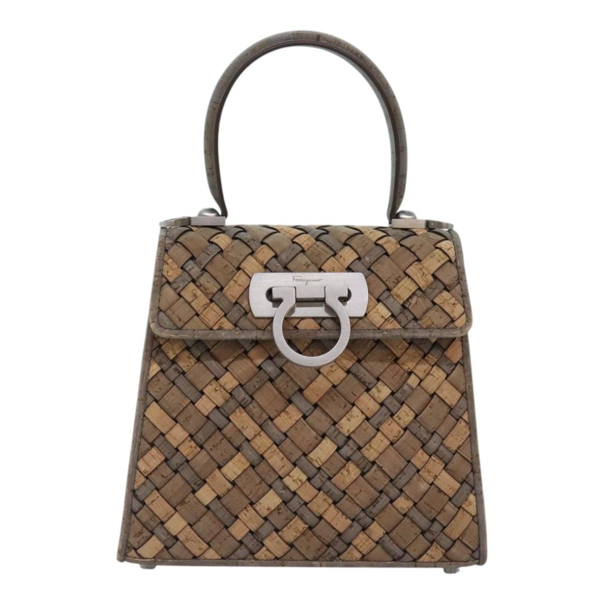 Salvatore Ferragamo Iconic Top Handle Brown Wood Handbag (Pre-Owned) Size ONE SIZE - 1 Thumbnail