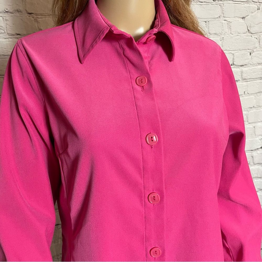 Other Petite Sophisticate Pink Shirt Jacket Size 8 Size M / US 6-8 / IT 42-44 - 2 Thumbnail