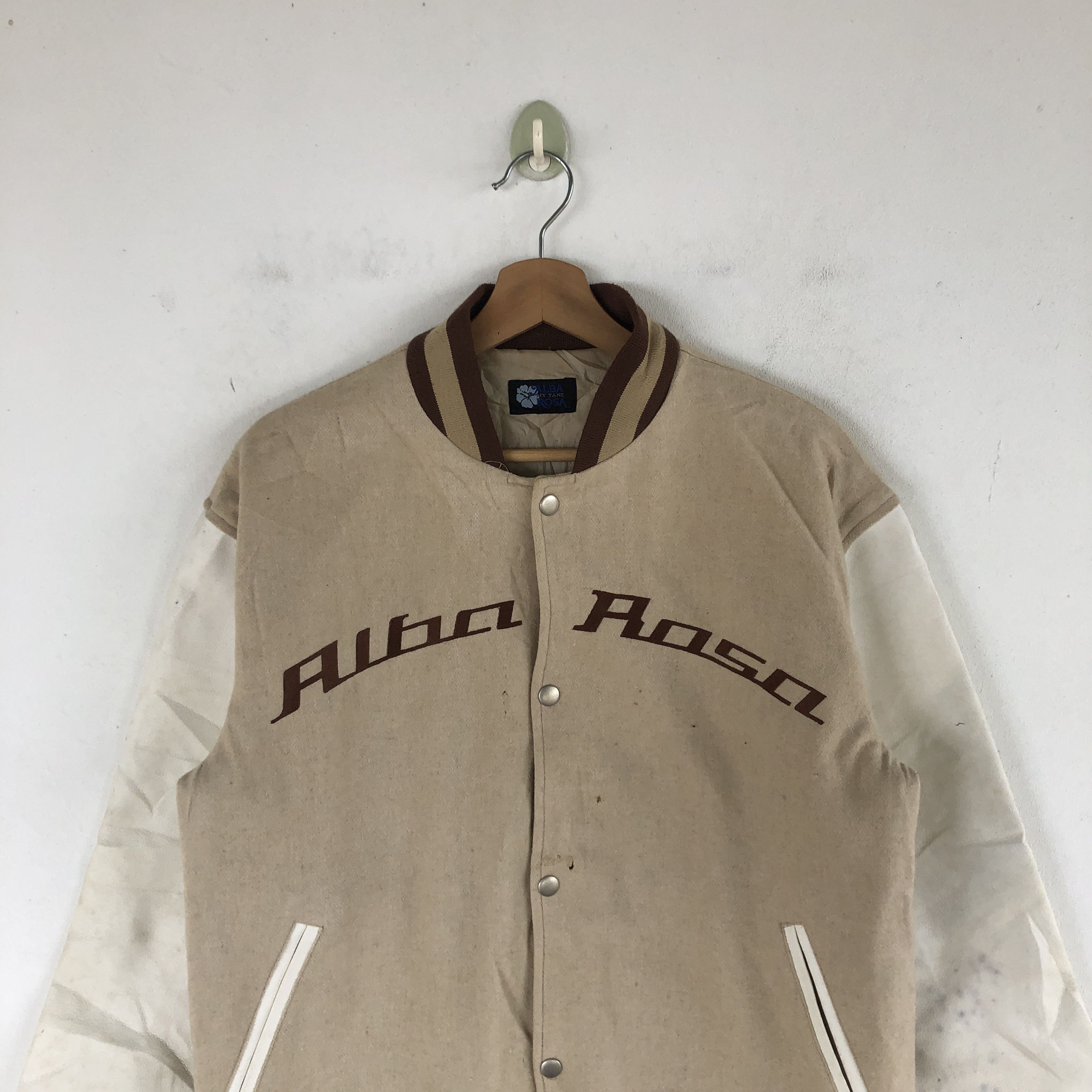 Other Vintage Alba Rosa Letterman Varsity Wool Leather Jackets Size M / US 6-8 / IT 42-44 - 3 Thumbnail