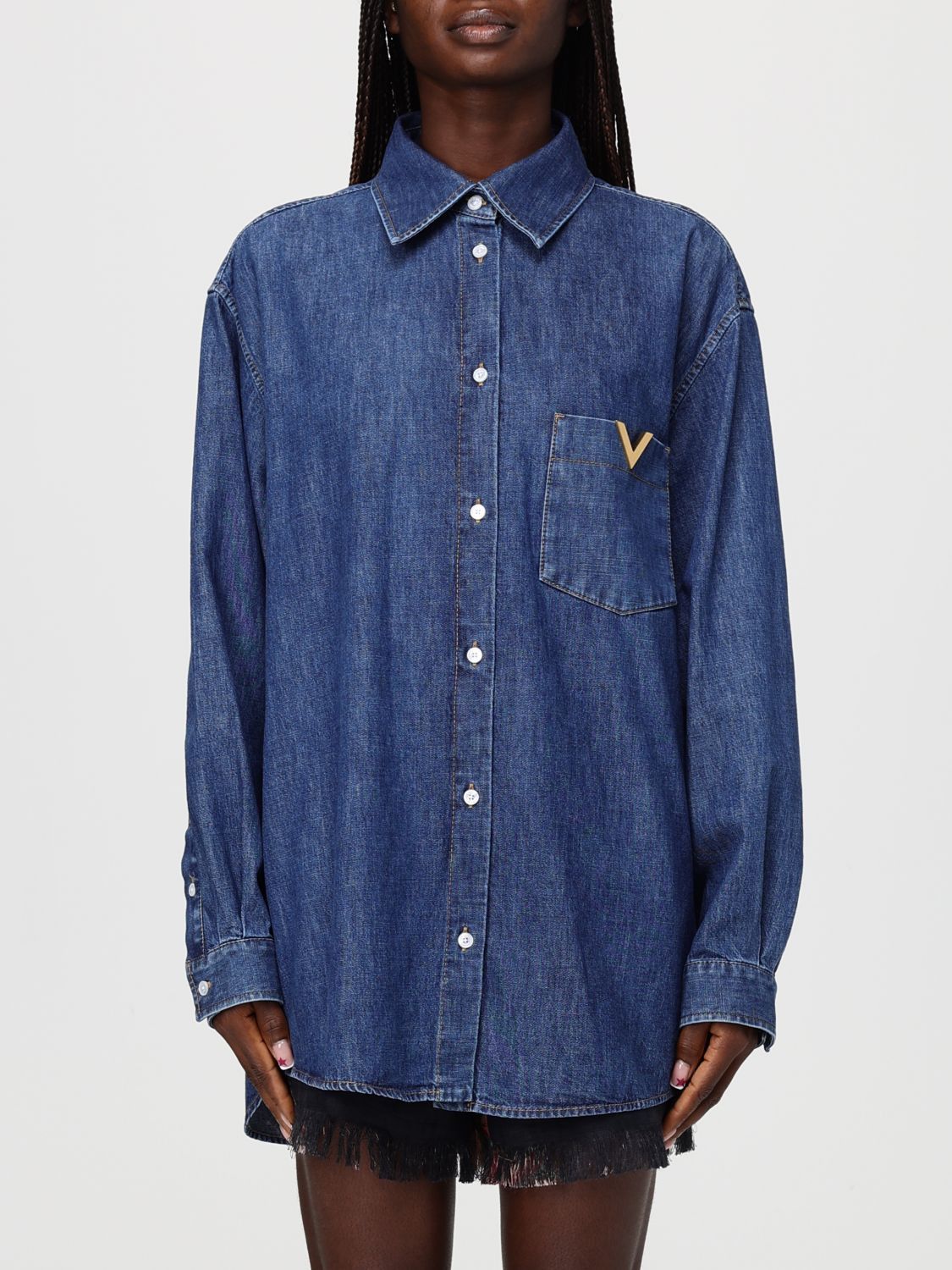 Valentino Valentino Shirt Woman Blue Size XS / US 0-2 / IT 36-38 - 1 Thumbnail