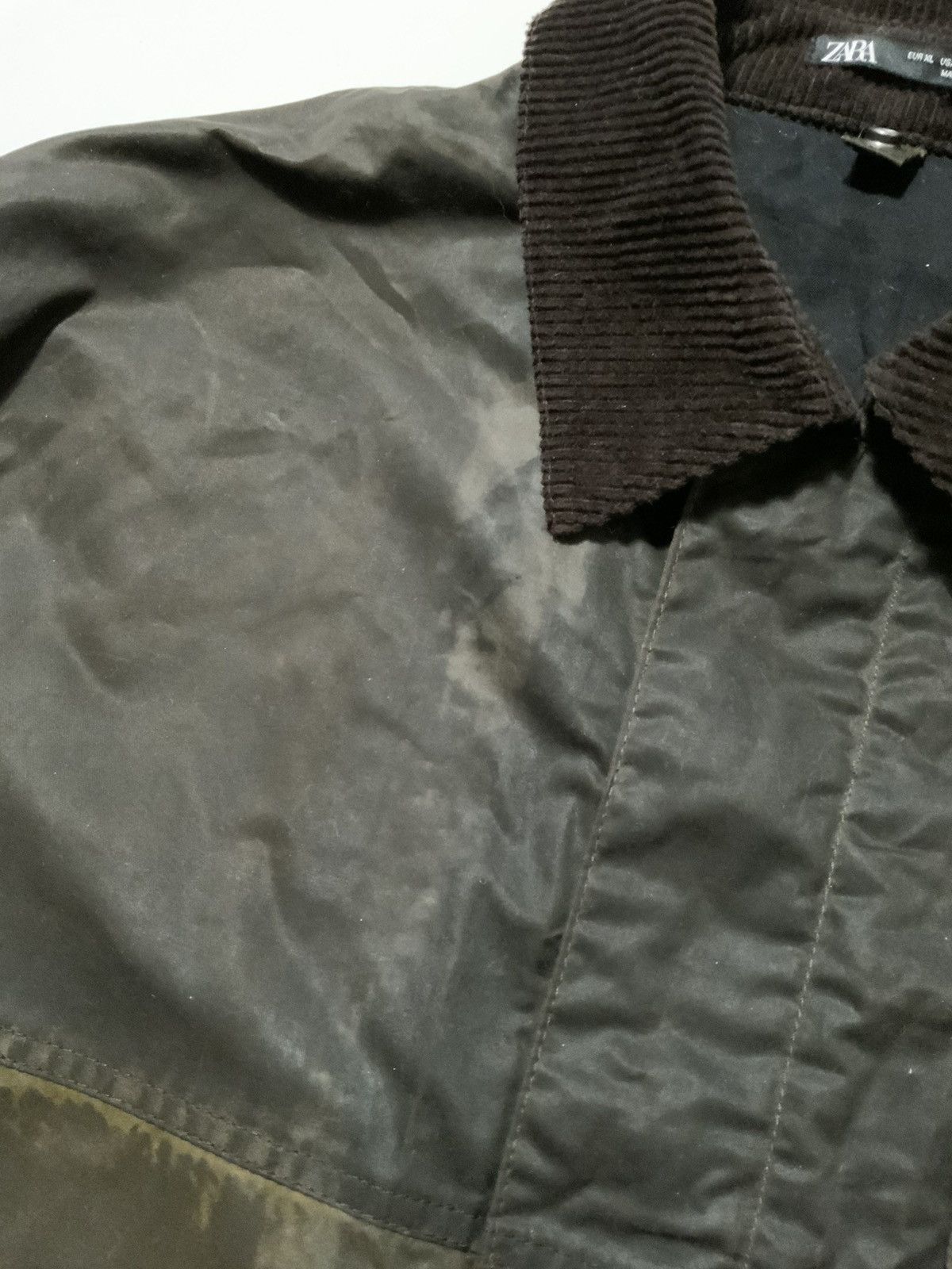 Zara Zara Work Wax Coated Field Corduroy Collar Utility Jacket Size US XL / EU 56 / 4 - 8 Thumbnail