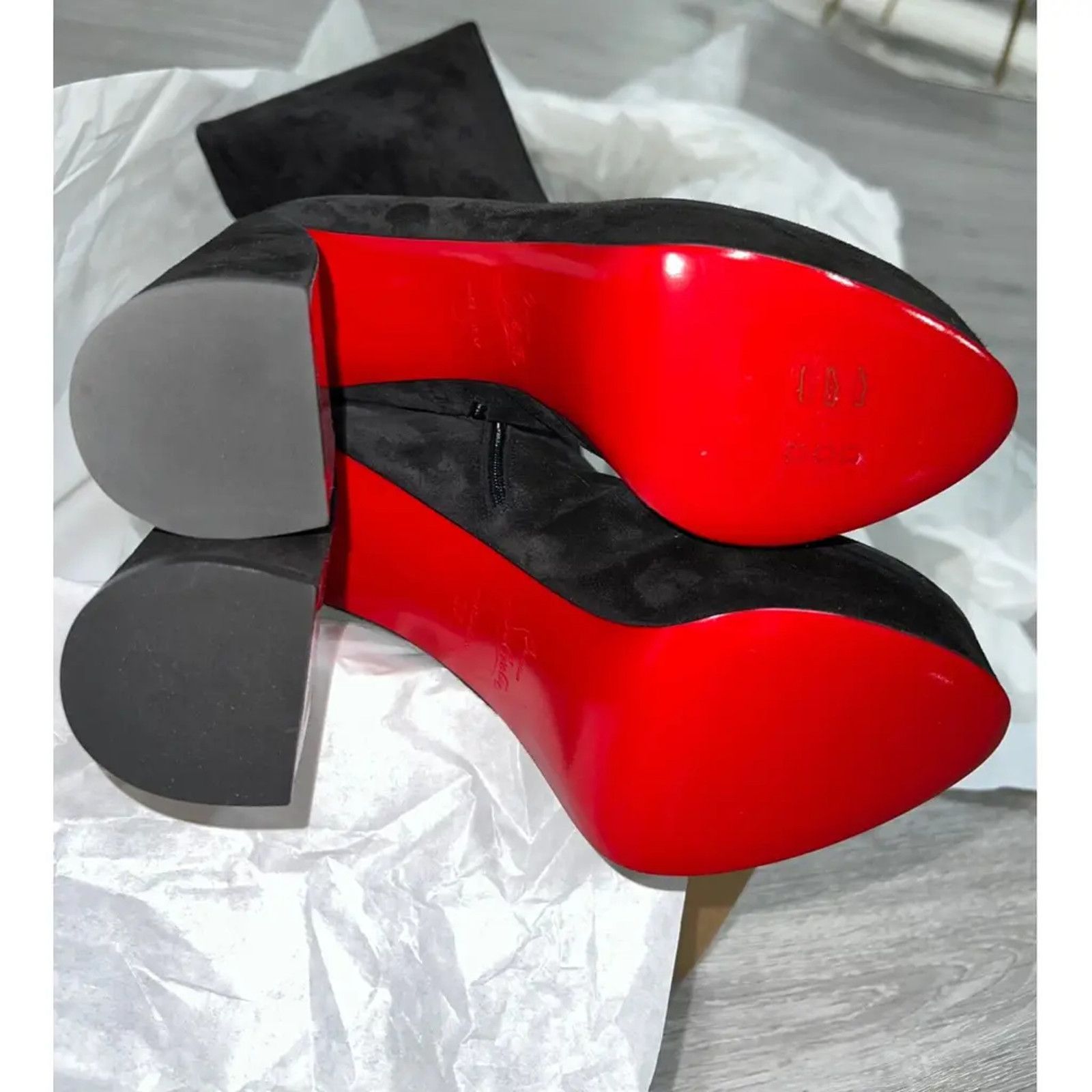 Christian Louboutin Christian Louboutin Movida Alta Botta 130 Black Suede Size US 7 / IT 37 - 12 Thumbnail