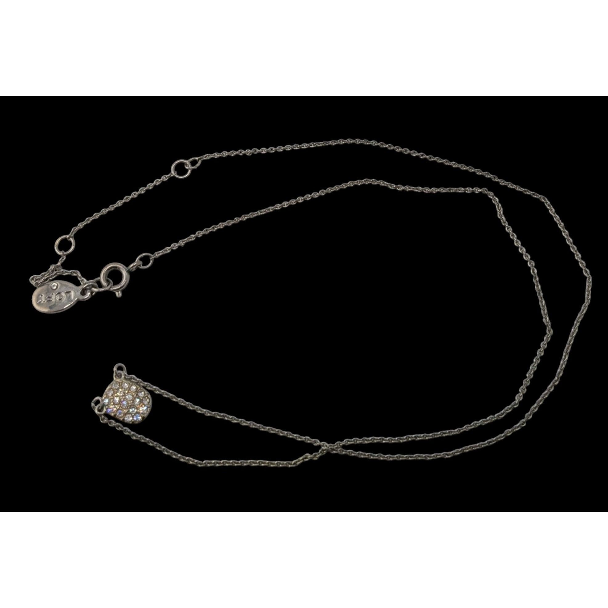 Loft Loft Minimalist Dainty Silver Tone Necklace With Sparkling R Size ONE SIZE - 3 Thumbnail