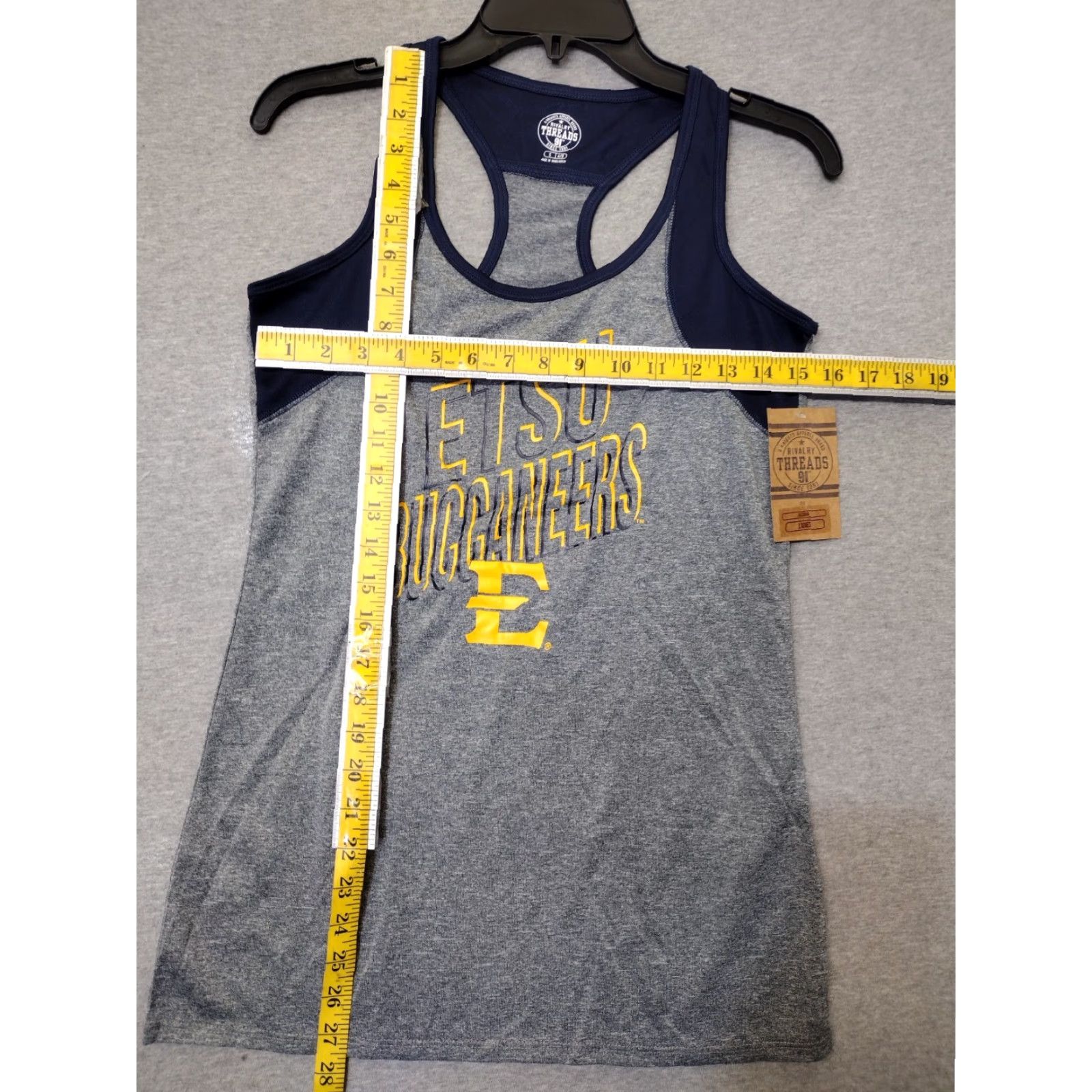 Vintage Rivalry Thread ETSU Buccaneers Raceback Tank Top Blue / Grey S Size S / US 4 / IT 40 - 4 Thumbnail