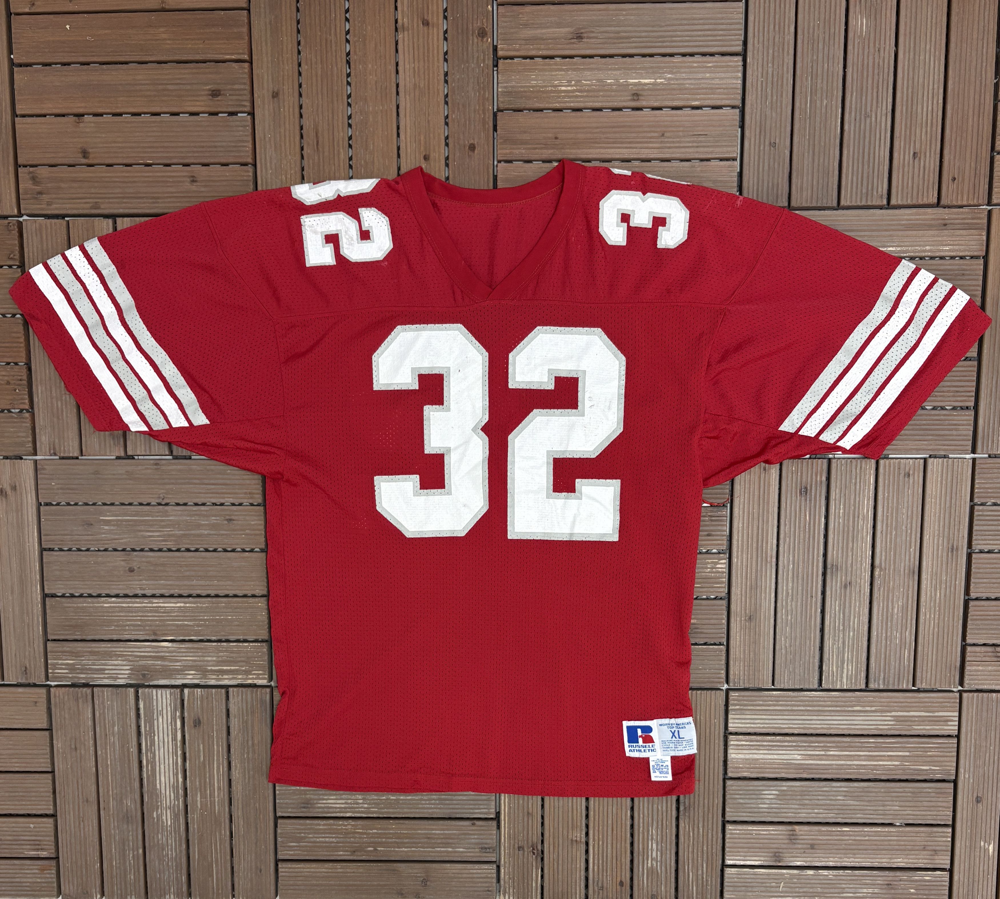 Russell Athletic × Vintage Ohio State Buckeyes Vintage Red Football Jersey Size US XL / EU 56 / 4 - 1 Thumbnail