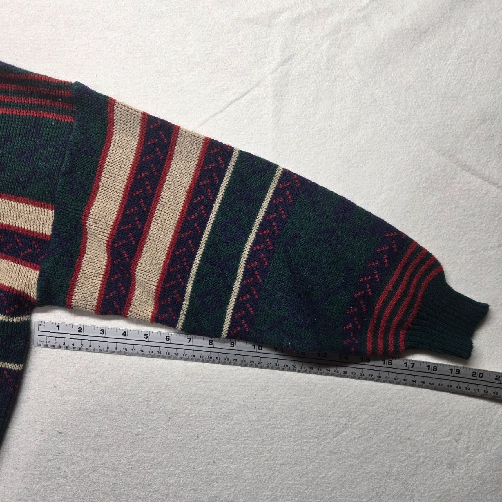 Vintage VINTAGE Stoneriver Sweater Stripped Southwestern Abstract Funky Art 90s Adult Mens Large Size US L / EU 52-54 / 3 - 7 Thumbnail