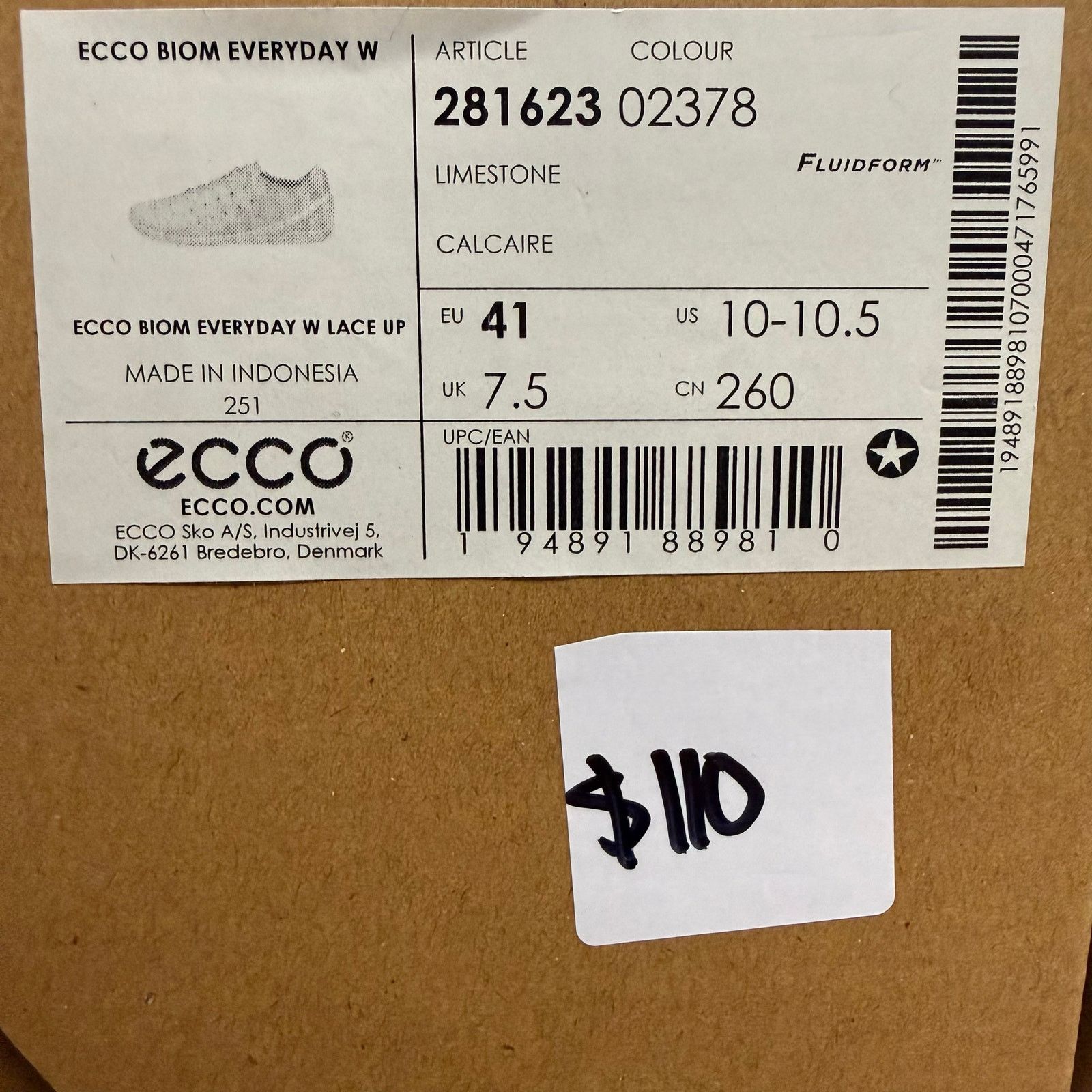 Ecco ECCO WOMEN'S 41 BIOM EVERYDAY LIMESTONE PINK LT WEIGHT SNEAK Size US 10 / IT 40 - 7 Thumbnail