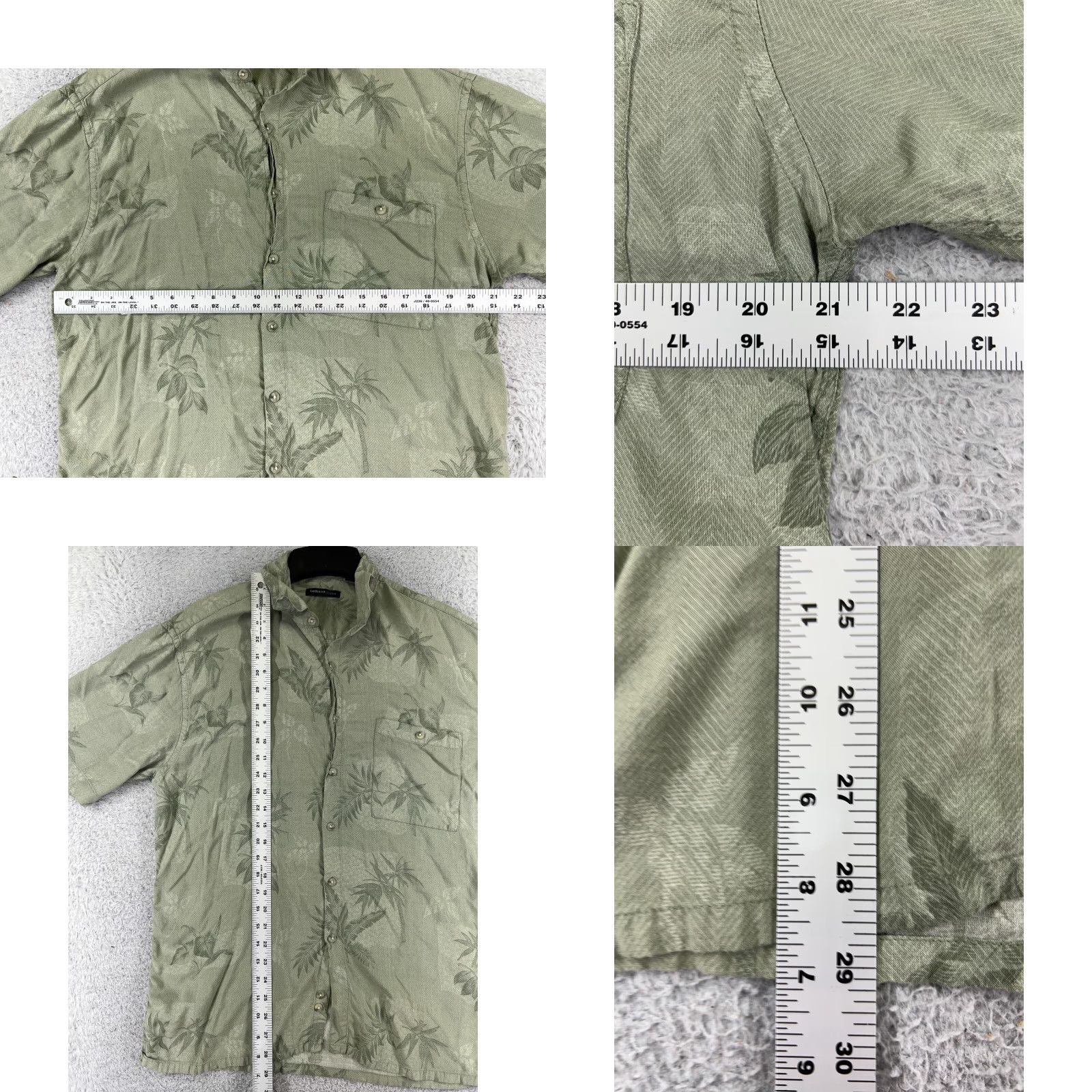 Van Heusen Van Heusen Studio Shirt Adult Large Green Floral Button Up Rayon Hawaiian Mens Size US L / EU 52-54 / 3 - 8 Thumbnail