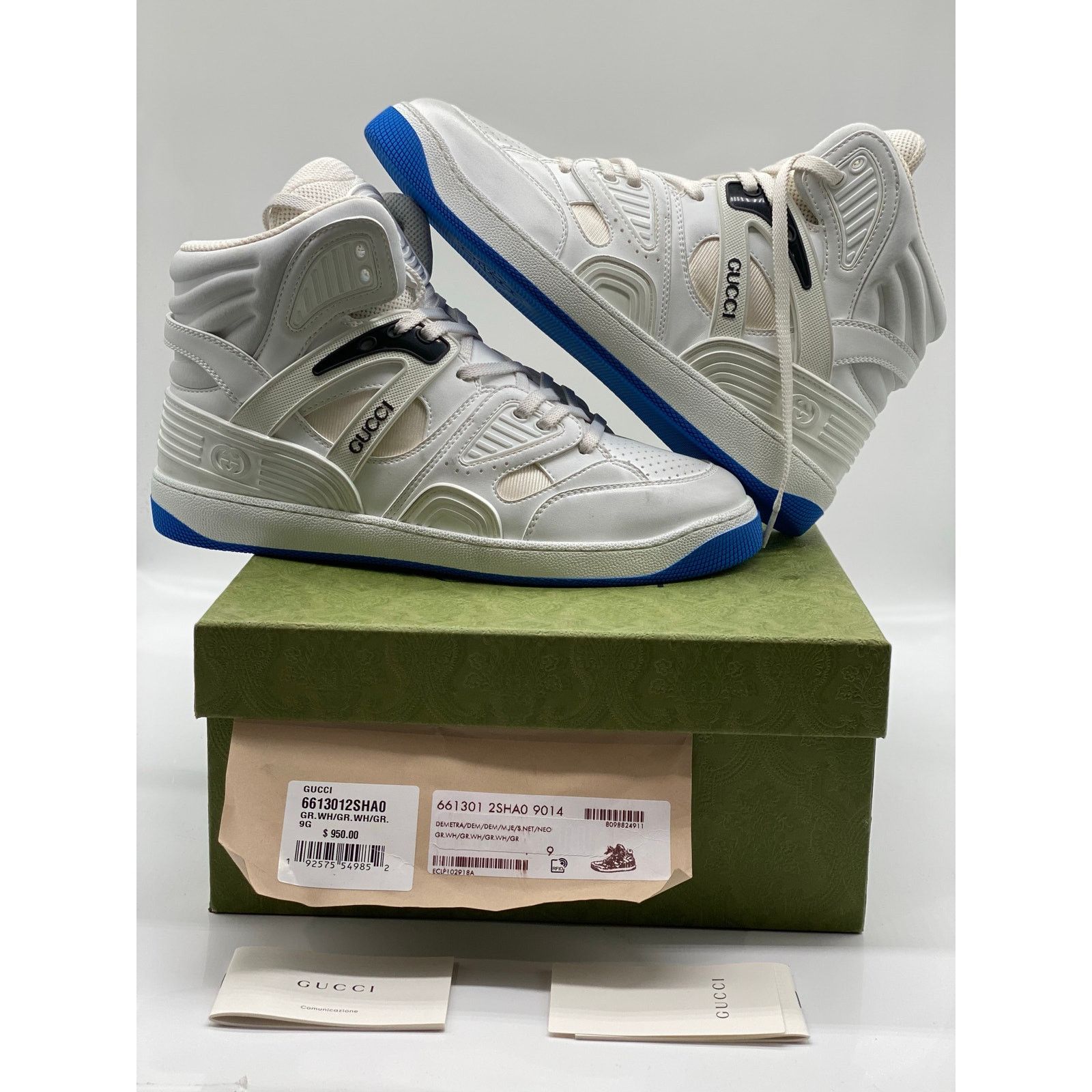 Gucci Gucci Basket High Top Sneakers sz. 9G (10 US) Size US 10 / EU 43 - 1 Thumbnail