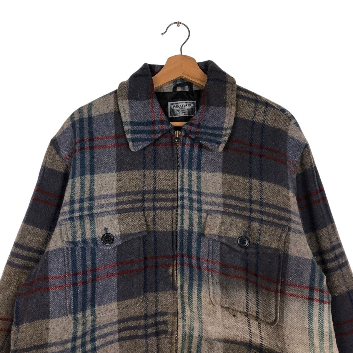 Japanese Brand 🔥VINTAGE FLANNEL WOOL JACKET ZIPPER PARALYSER ISSEY MIYAKE Size US M / EU 48-50 / 2 - 5 Thumbnail