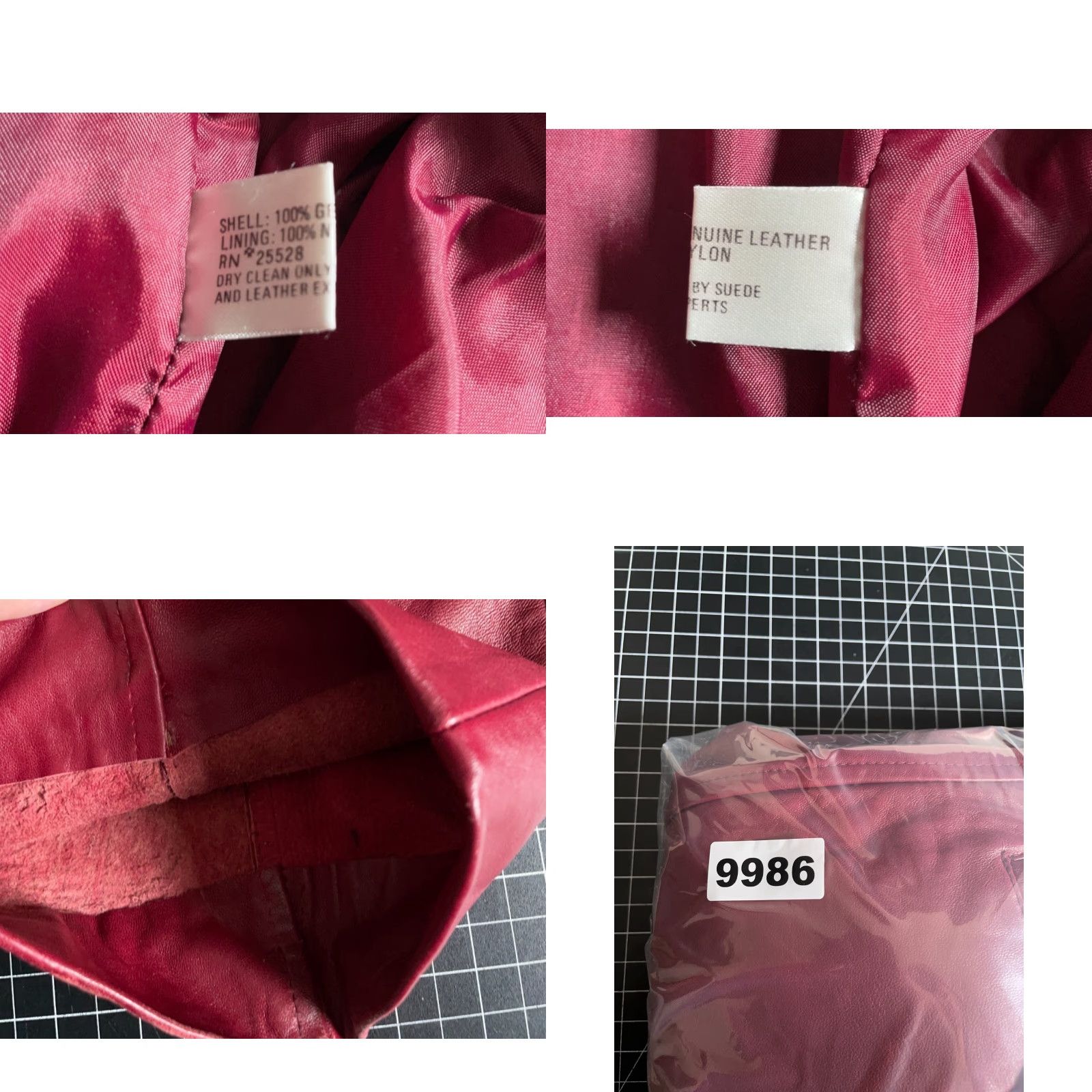 Vintage VINTAGE Saxony Leather Pants Men’s 36 x 29 Red Pleated Zip Up Biker 90s Size US 36 / EU 52 - 10 Thumbnail