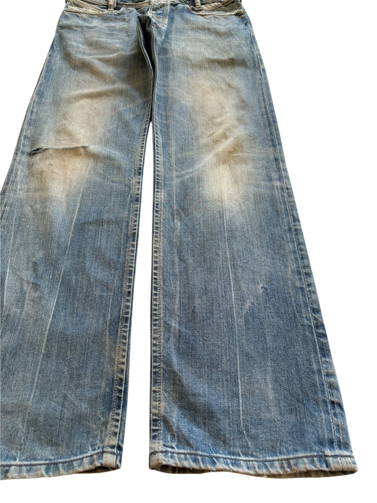 Diesel Vintage Italy Diesel Poiak Mud Wash Distressed Loose Jeans Size US 32 / EU 48 - 7 Thumbnail