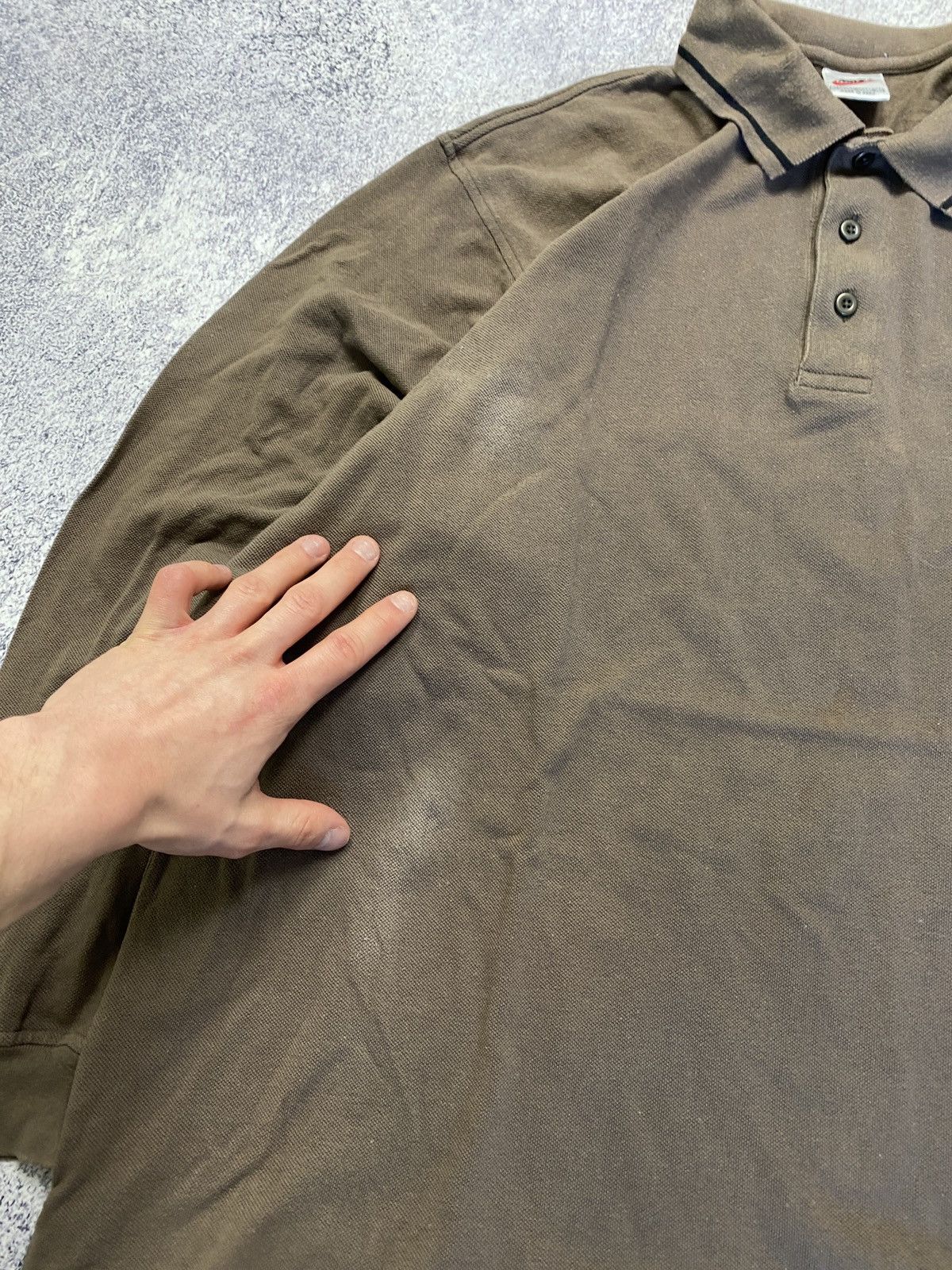 Nike × Vintage Vintage Nike Brown Rugby Longsleeve Shirt Swoosh Y2K Size US L / EU 52-54 / 3 - 5 Thumbnail