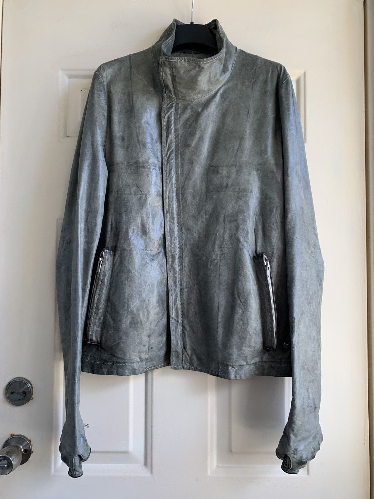 Carol Christian Poell CCP LM/2599GP ROOLS-PTC/19 High Necked Leather Jacket Size US L / EU 52-54 / 3 - 1 Thumbnail