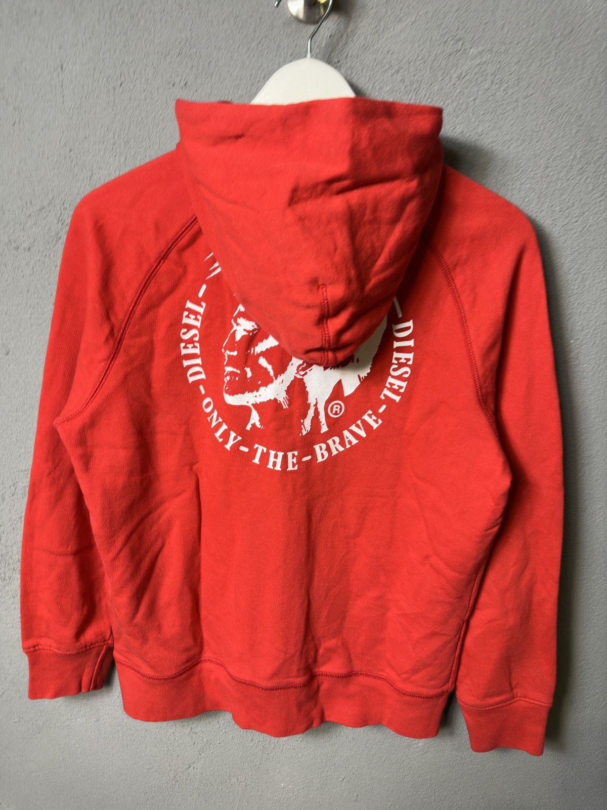 Diesel DIESEL BLANK RED PUNK ROCK ADULT COTTON HOODIE Size US M / EU 48-50 / 2 - 2 Thumbnail
