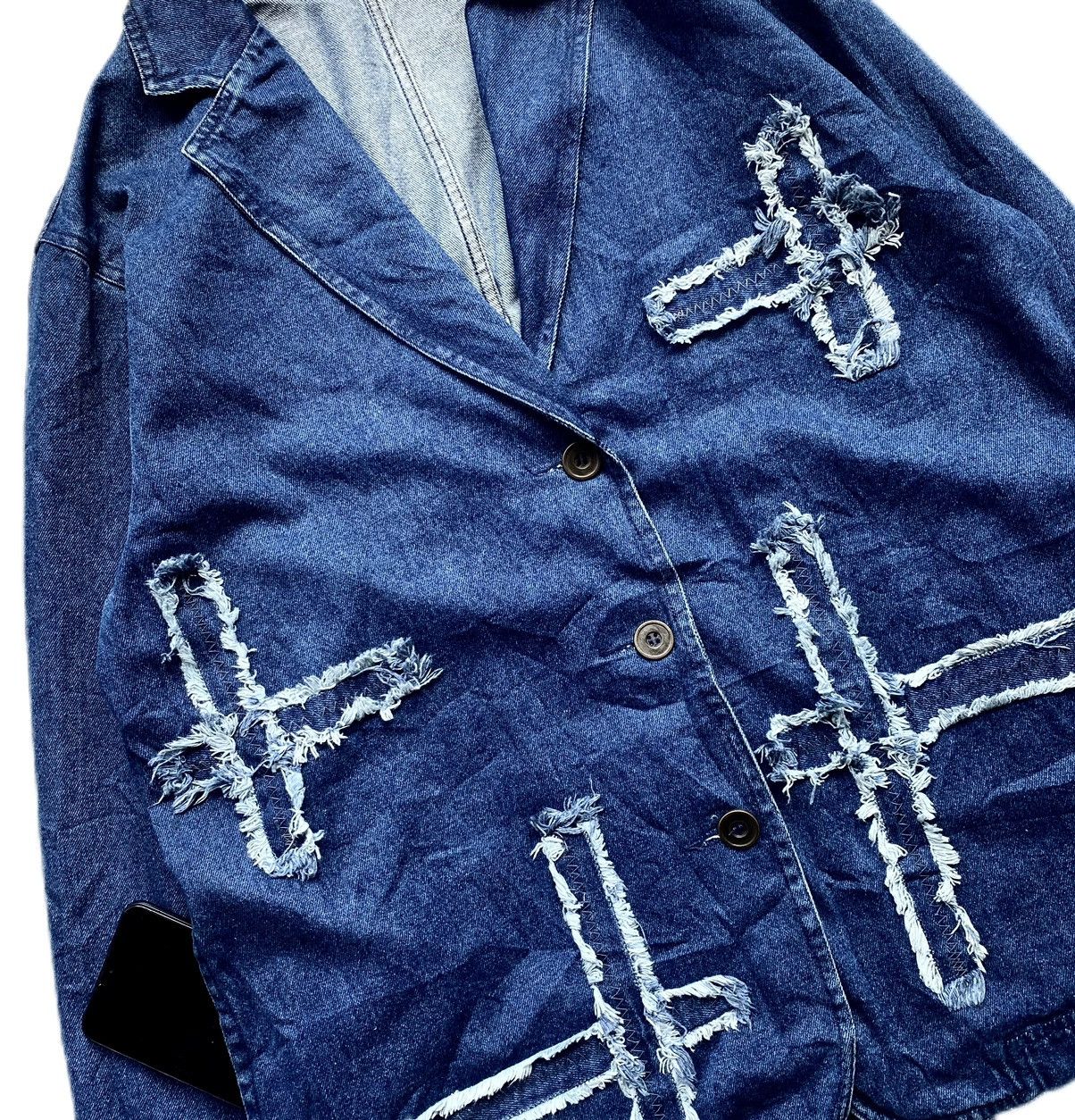 If Six Was Nine × Japanese Brand 🔥RARE🔥 Denim CR Tokyo Osaka Blazer blazzer Rare🔥 Size US M / EU 48-50 / 2 - 5 Thumbnail