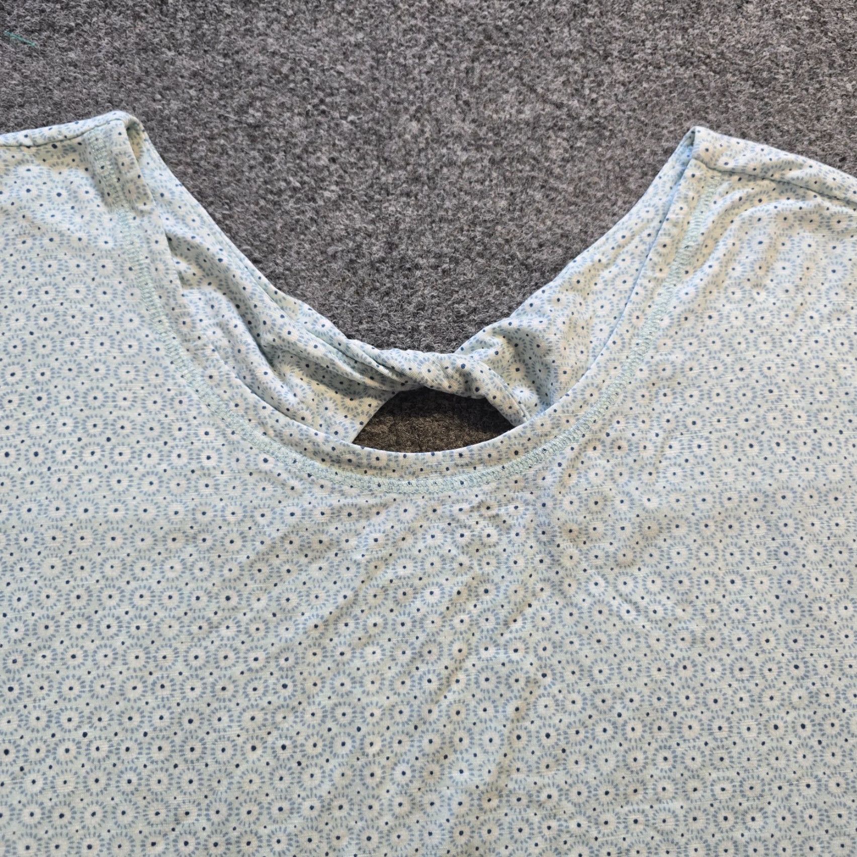 Talbots Talbots Top Womens 3X Green Dotted Short Sleeve Round Neck Stretchy Casual T-Shirt Womens Size XXL / US 16-18 / IT 52-54 - 2 Thumbnail