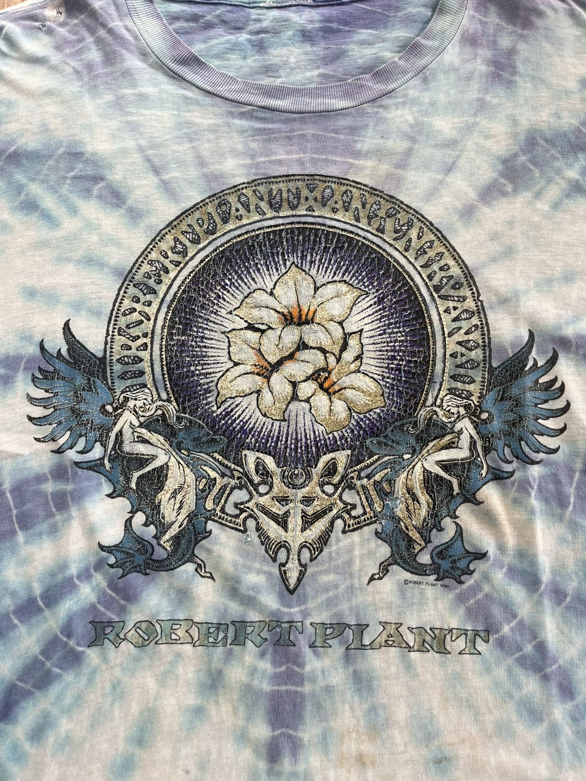 Band Tees Vintage ROBERT PLANT 1990’s tie-dye Tshirt Size US L / EU 52-54 / 3 - 6 Thumbnail