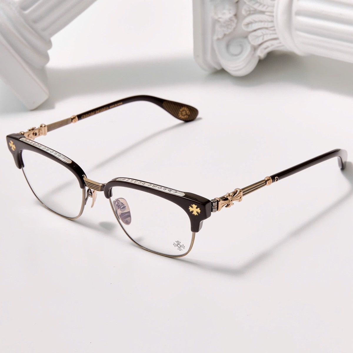 Chrome Hearts CHROME HEARTS BONENNOISSEUR II CLB/ANTIQUE GOLD GLASSES Size ONE SIZE - 2 Thumbnail