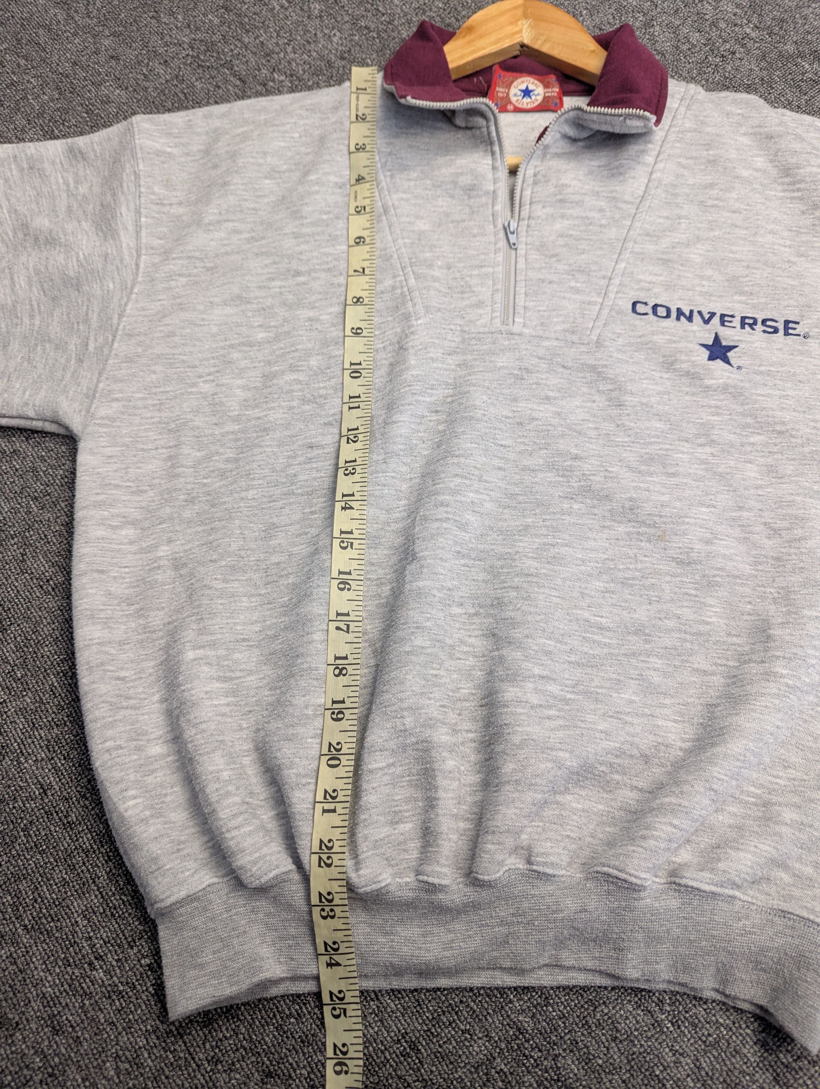 Converse Vintage 90s Converse Halfzipper Jumper Sweatshirt Size US M / EU 48-50 / 2 - 11 Thumbnail