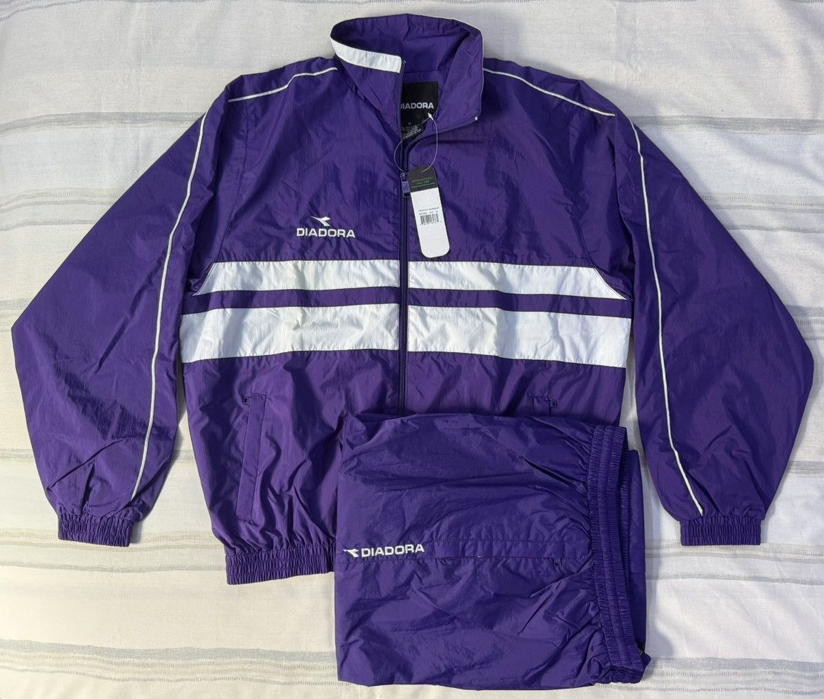 Diadora Vintage 1990s Diadora Trofeo Warmup Tracksuit Purple Size M Size US M / EU 48-50 / 2 - 1 Thumbnail