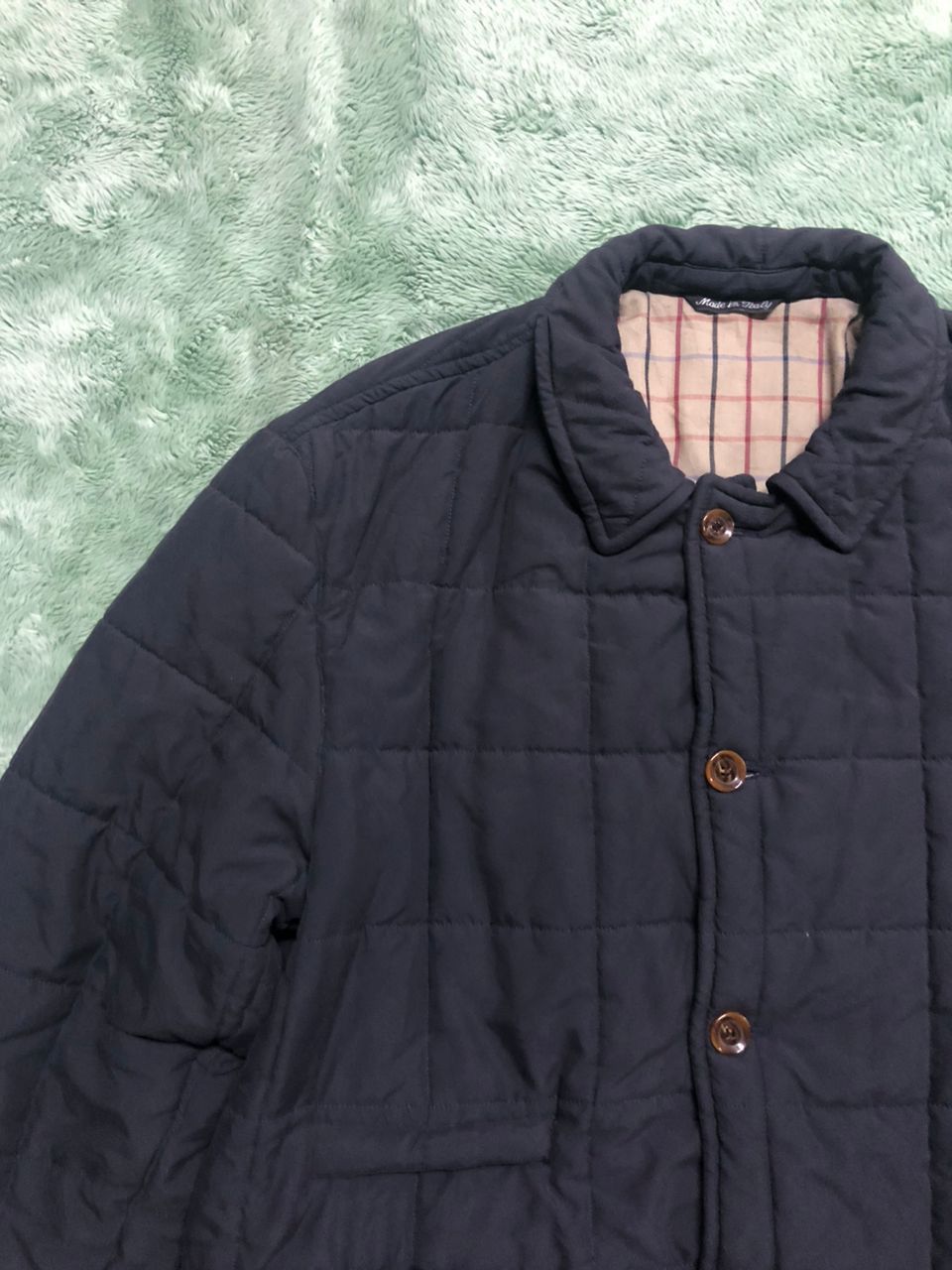 Vintage Vintage Ital Style Quilted Down Coat Jacket Leather Collar Size US XL / EU 56 / 4 - 4 Thumbnail
