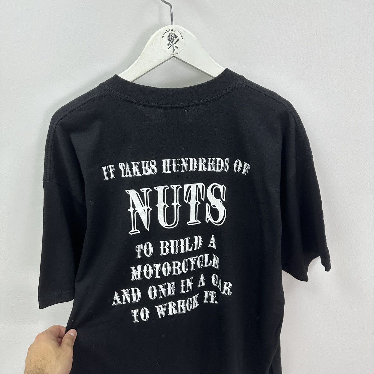 Vintage Vintage 00s Car Crash Motorcycle humor tee Hundred of Nuts Size US XL / EU 56 / 4 - 4 Thumbnail