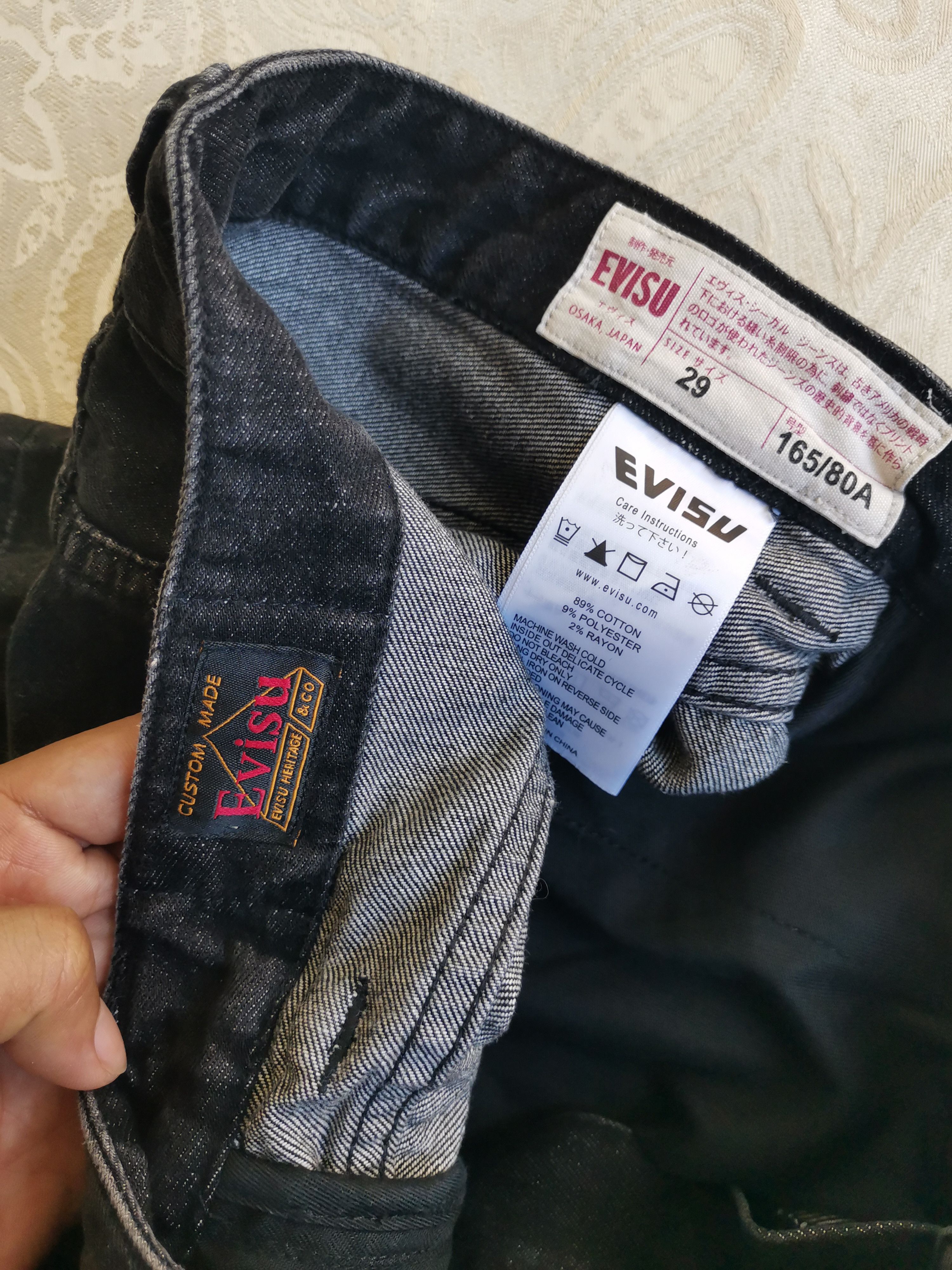 Evisu Evisu Seagull Embroidery Jeans Detachable 2-In-1 Fashion Fit Size 29" - 2 Thumbnail