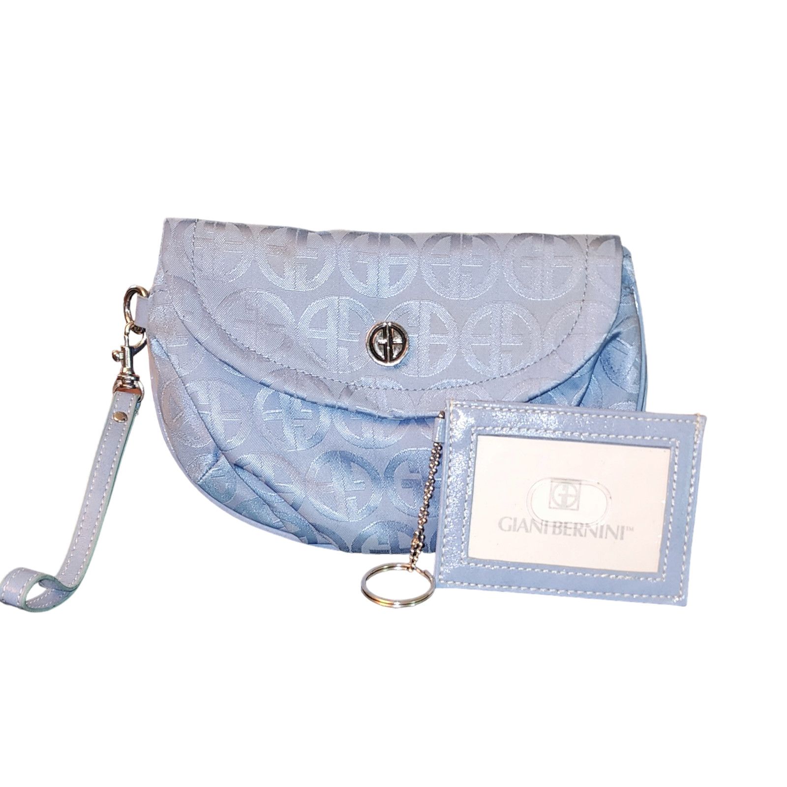 Giani Bernini Giani Bernini satin faux leather trim clutch & card wallet. Size ONE SIZE - 1 Thumbnail