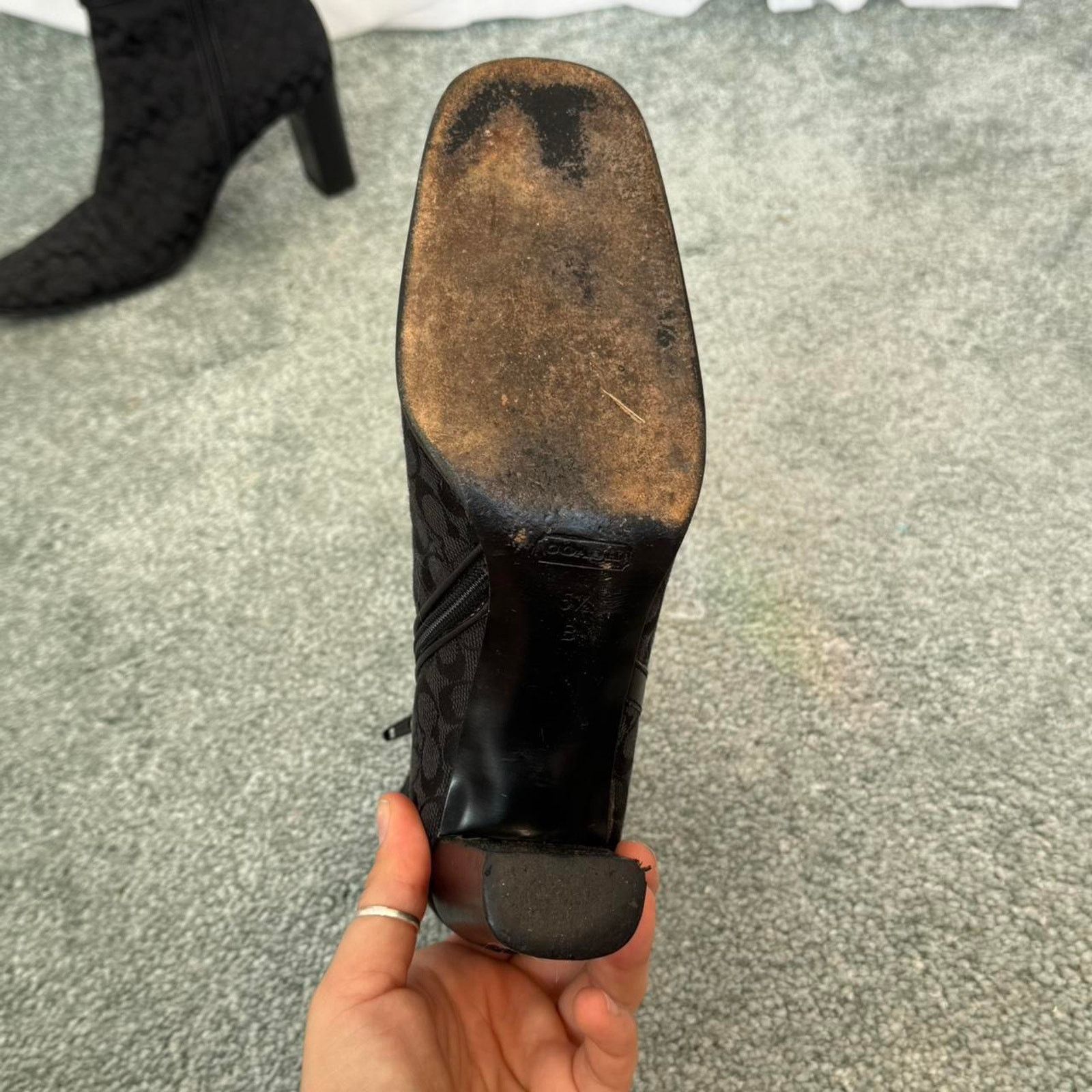 Coach Vintage Black Coach Boots Size US 5.5 / IT 35.5 - 8 Thumbnail