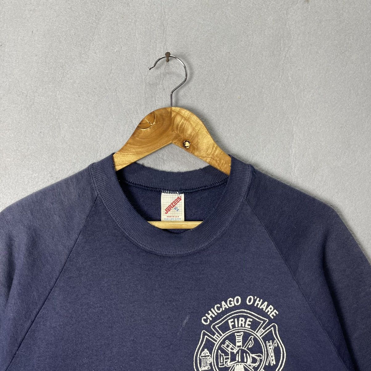 Jerzees Vintage Chicago O’Hare Fire Department FireRescue Sweatshirt Size US M / EU 48-50 / 2 - 2 Thumbnail