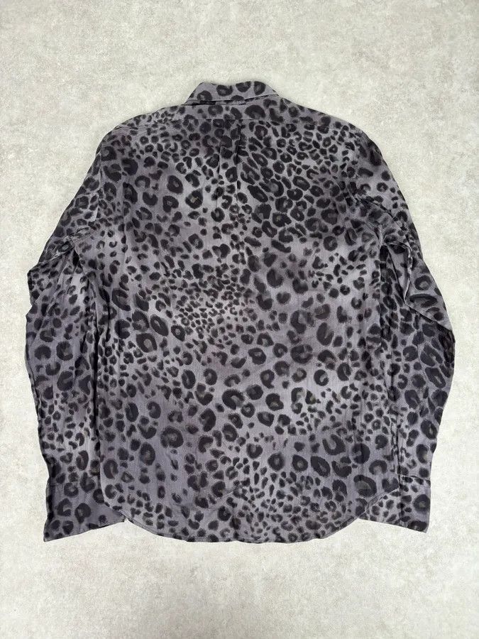 Dries Van Noten Dries Van Noten Grey & Black Leopard Print Shirt Size US S / EU 44-46 / 1 - 5 Thumbnail
