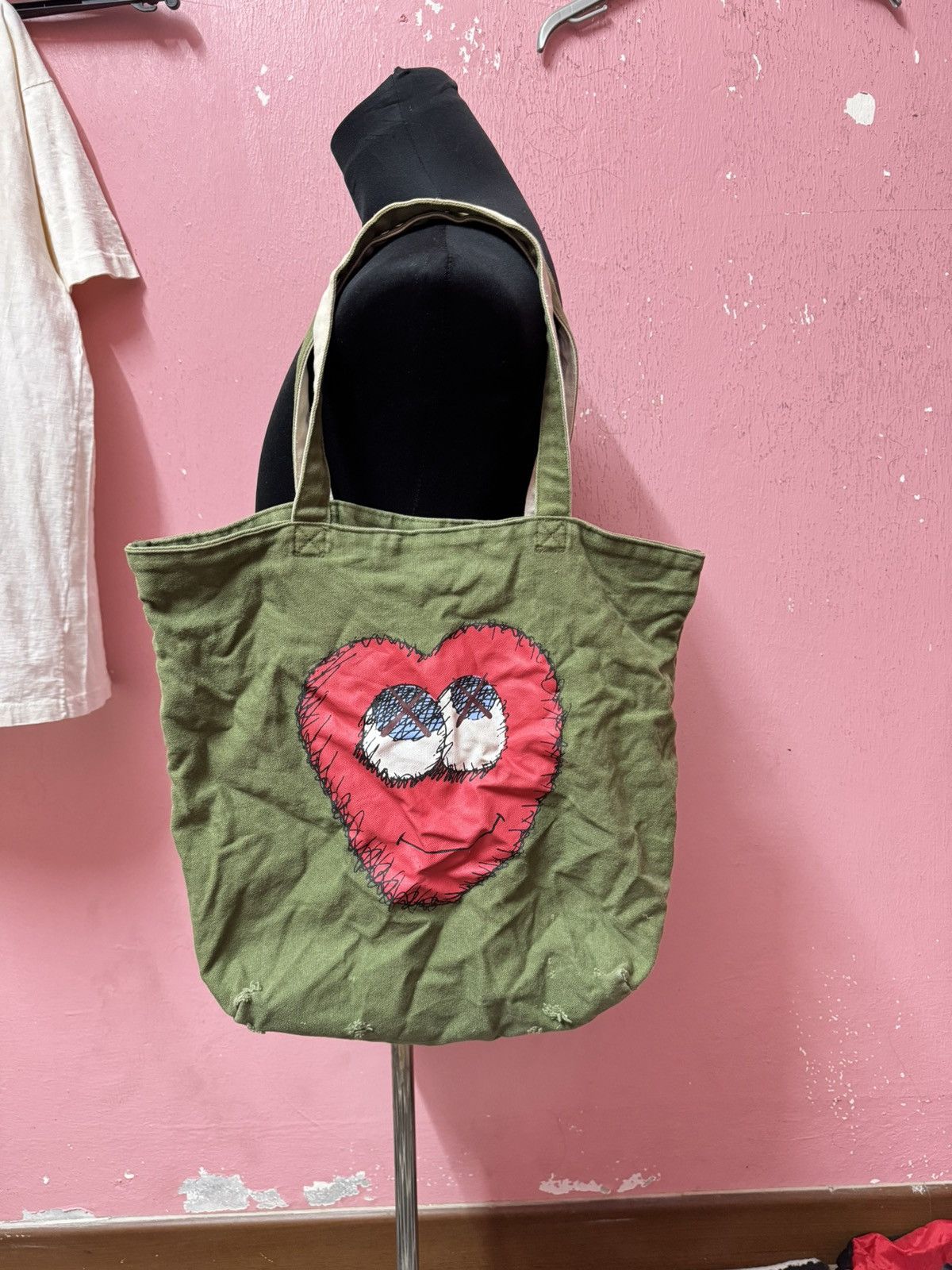 image of Uniqlo Kaws Green Tote Bag, Men's
