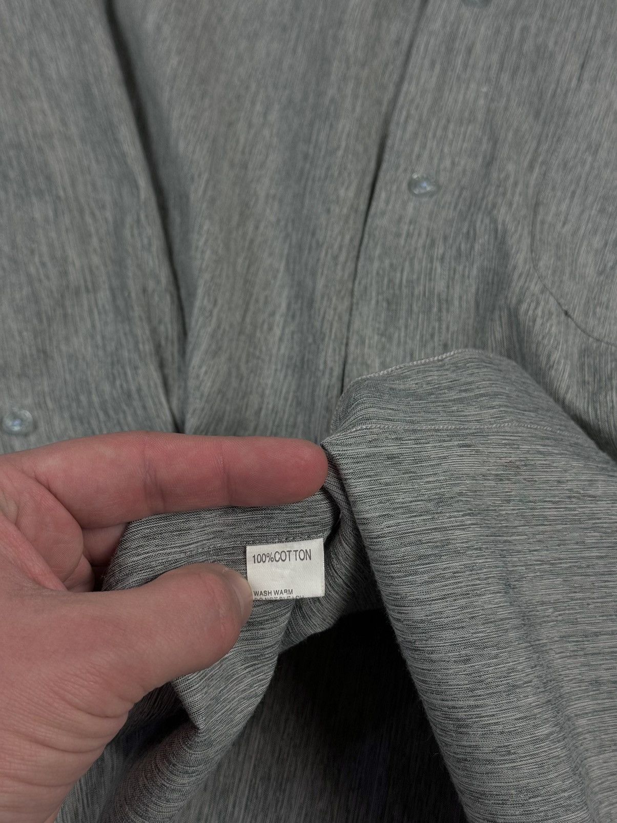 Designer × Versace × Vintage Vintage Versace Classic V2 Gray Melange Long Sleeve Shirt Size US M / EU 48-50 / 2 - 14 Thumbnail