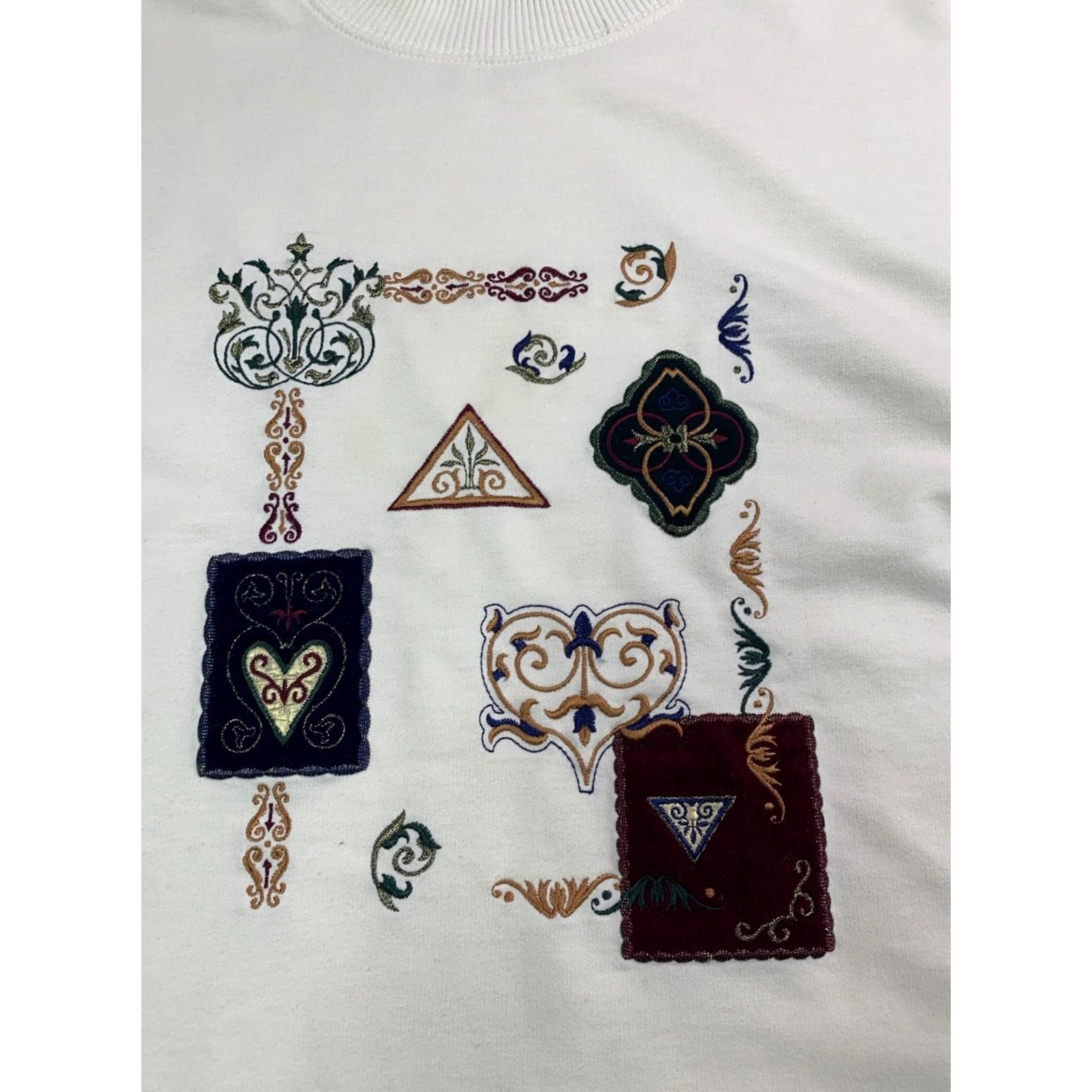 Vintage VINTAGE 90s B Blast Embroidery Patchwork Grandma Teacher Sweatshirt Women’s L Ivory Pullover Activewear Womens Mens Girls Boys? Size L / US 10 / IT 46 - 5 Thumbnail