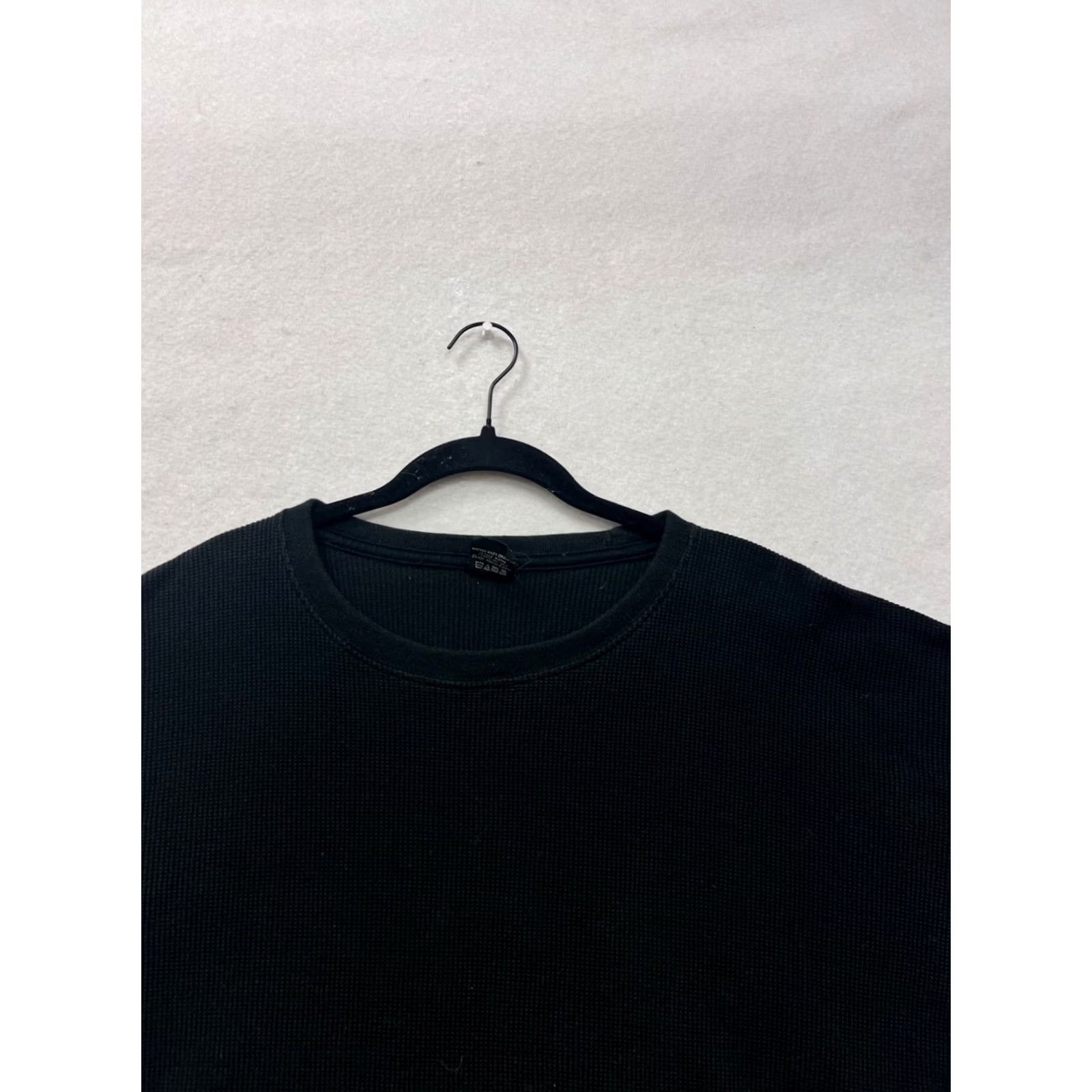 Vintage Sada Shirt 4X Black Long Sleeve Crewneck Waffle Knit #45A Size US XXL / EU 58 / 5 - 5 Thumbnail