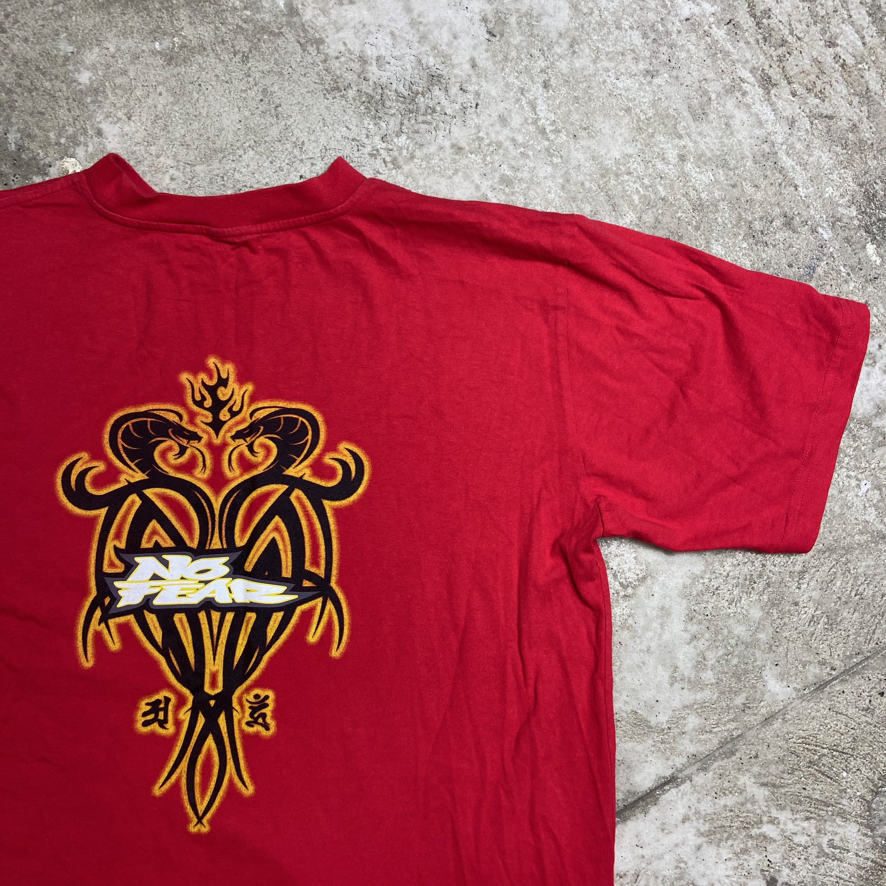 No Fear 1990s NO FEAR FLAME SNAKE ARCHIVE VINTAGE RARE TEE - № 136 Size US XL / EU 56 / 4 - 3 Thumbnail