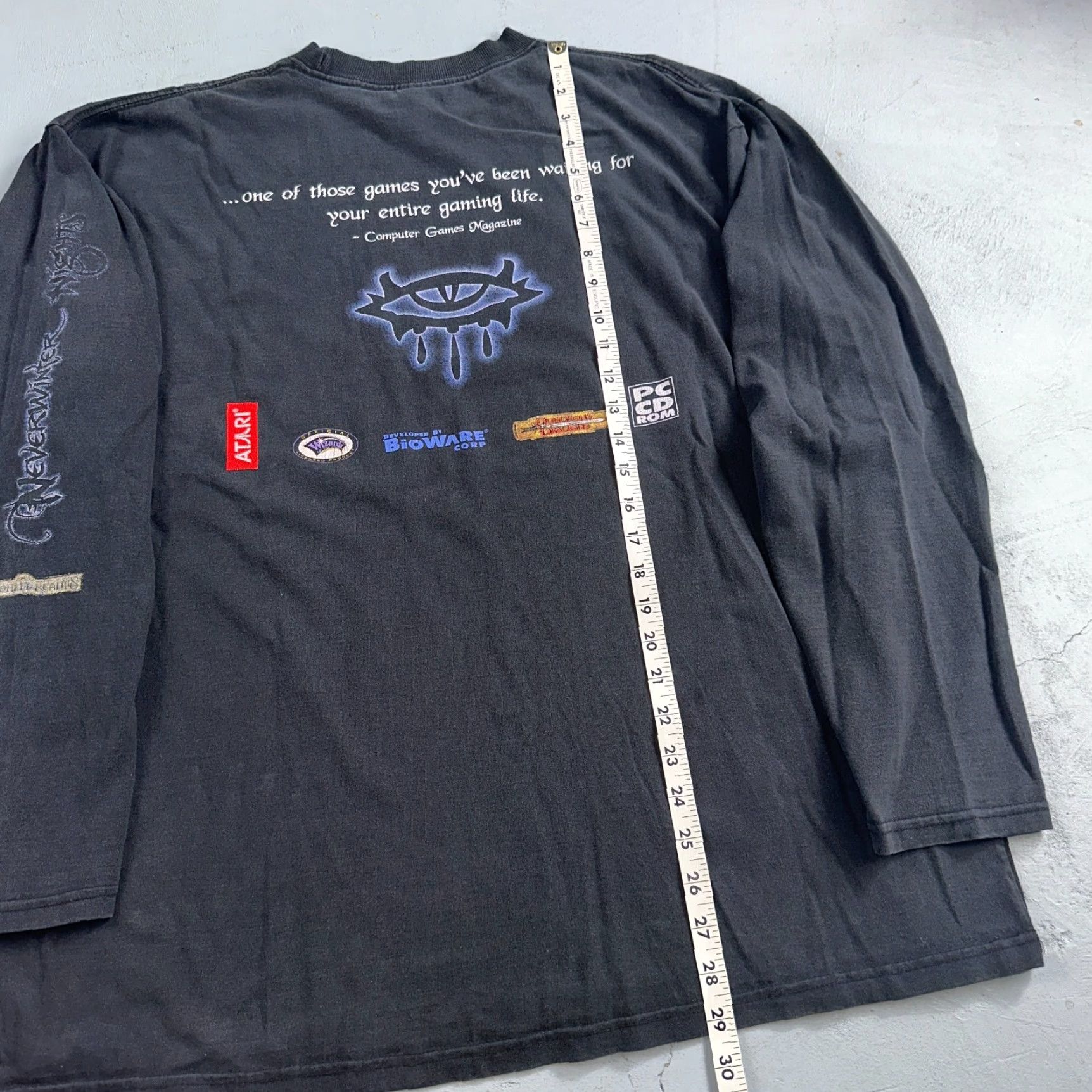 Vintage Vintage Neverwinter Nights Video Game Promo T-Shirt XL Men Black 90s Gaming Collectible Size US XL / EU 56 / 4 - 6 Thumbnail