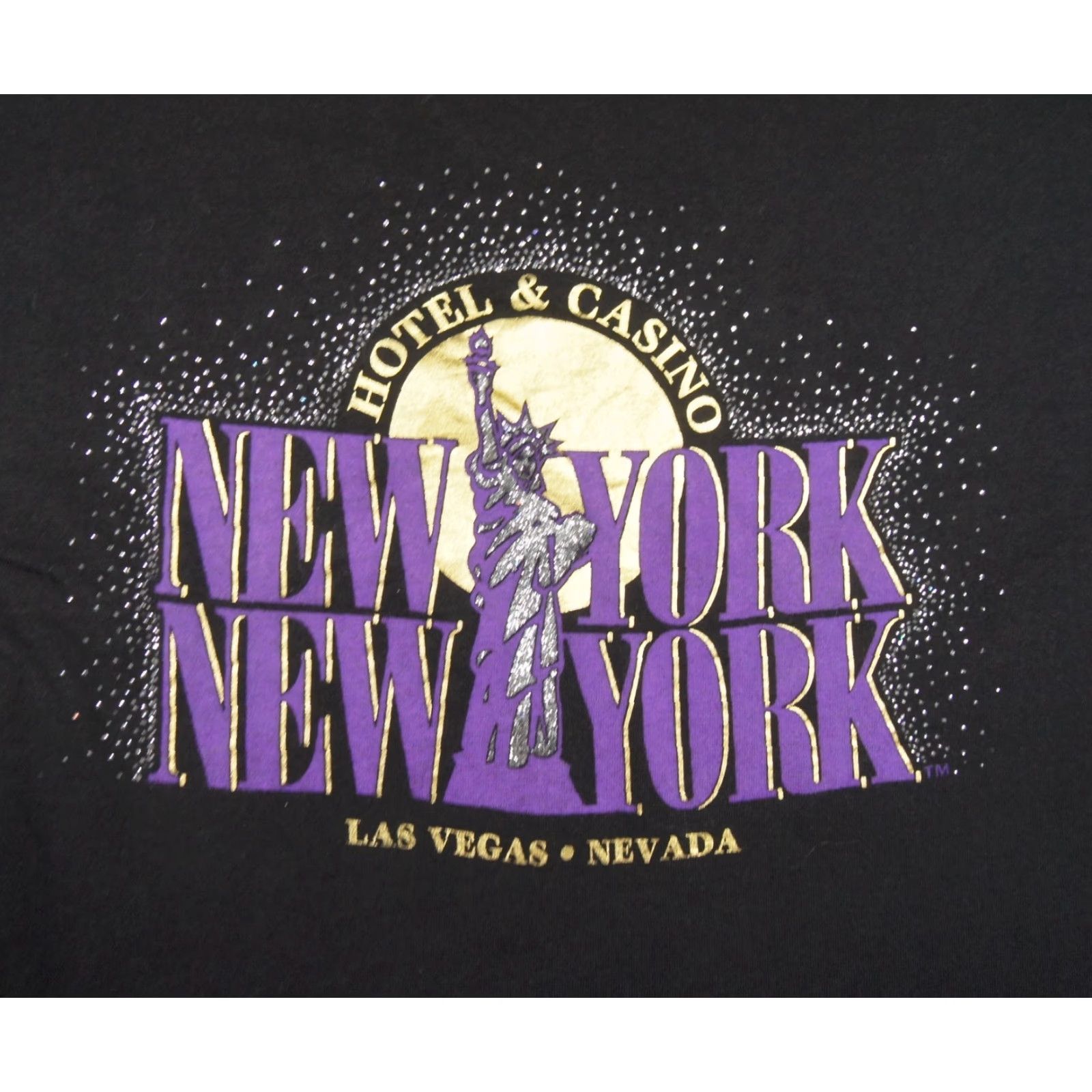 Vintage VINTAGE New York New York Shirt Mens XL Black Graphic 90s Single Stitch Nevada Tee Size US XL / EU 56 / 4 - 2 Thumbnail